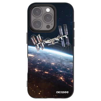 Picasee silikonový černý obal pro Apple iPhone 16 Pro - Station