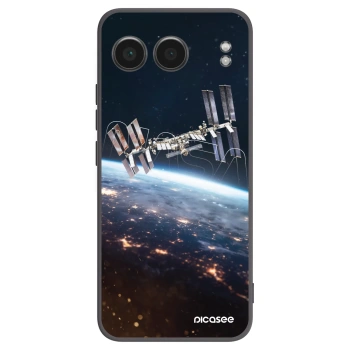 Picasee silikonový černý obal pro OnePlus Nord 4 - Station