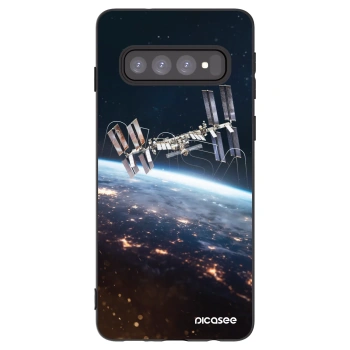 Picasee silikonový černý obal pro Samsung Galaxy S10 G973 - Station
