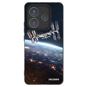 Picasee silikonový černý obal pro Xiaomi Redmi Note 14 5G - Station