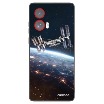 Picasee silikonový černý obal pro Motorola Edge 50 Fusion - Station