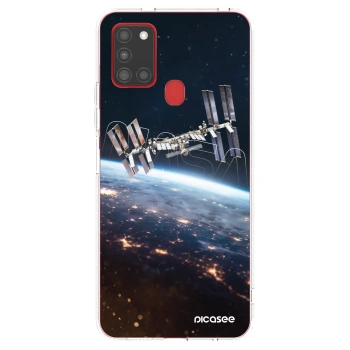 Picasee silikonový průhledný obal pro Samsung Galaxy A21s - Station