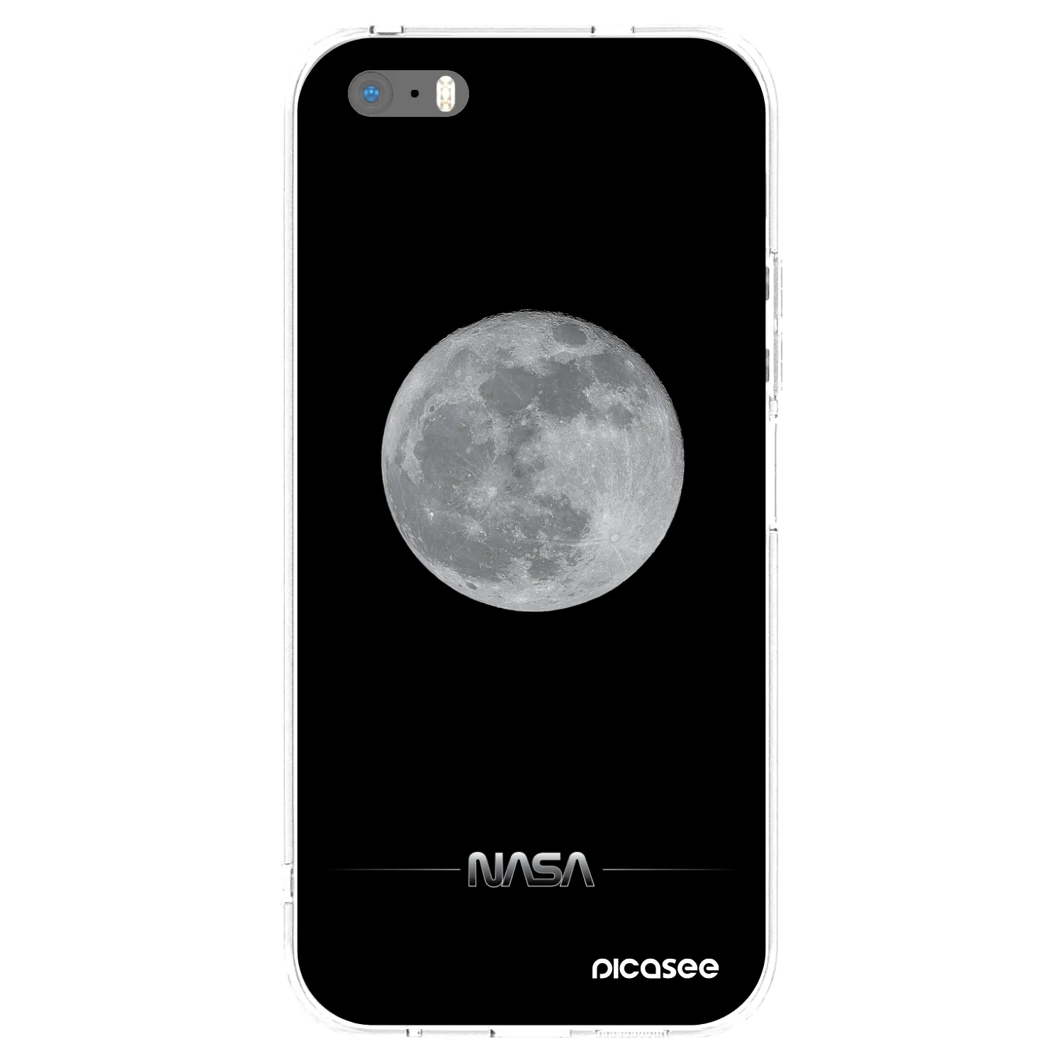 Picasee silikonový průhledný obal pro Apple iPhone 5/5S/SE - Moon Minimal