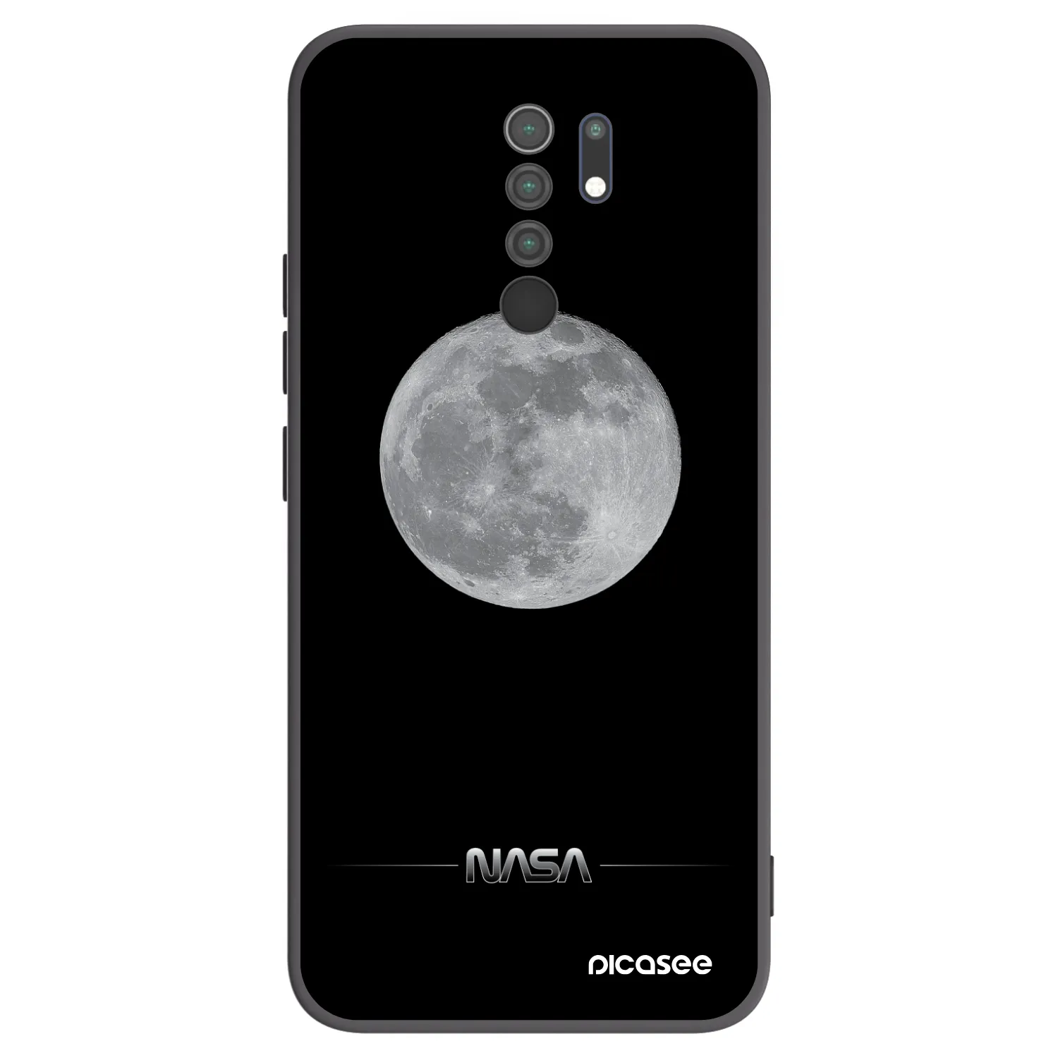 Picasee silikonový černý obal pro Xiaomi Redmi 9 - Moon Minimal