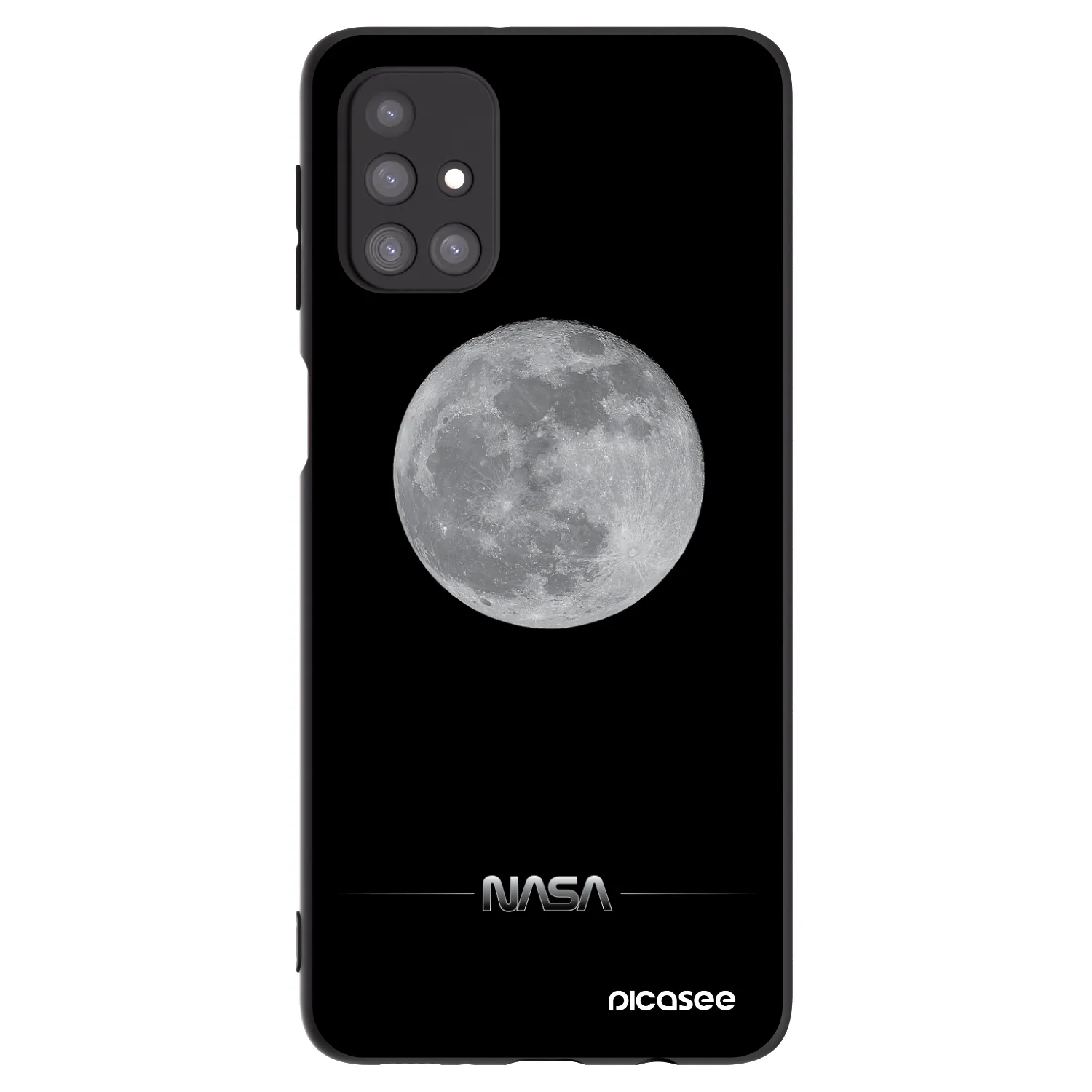 Picasee silikonový černý obal pro Samsung Galaxy M31s - Moon Minimal