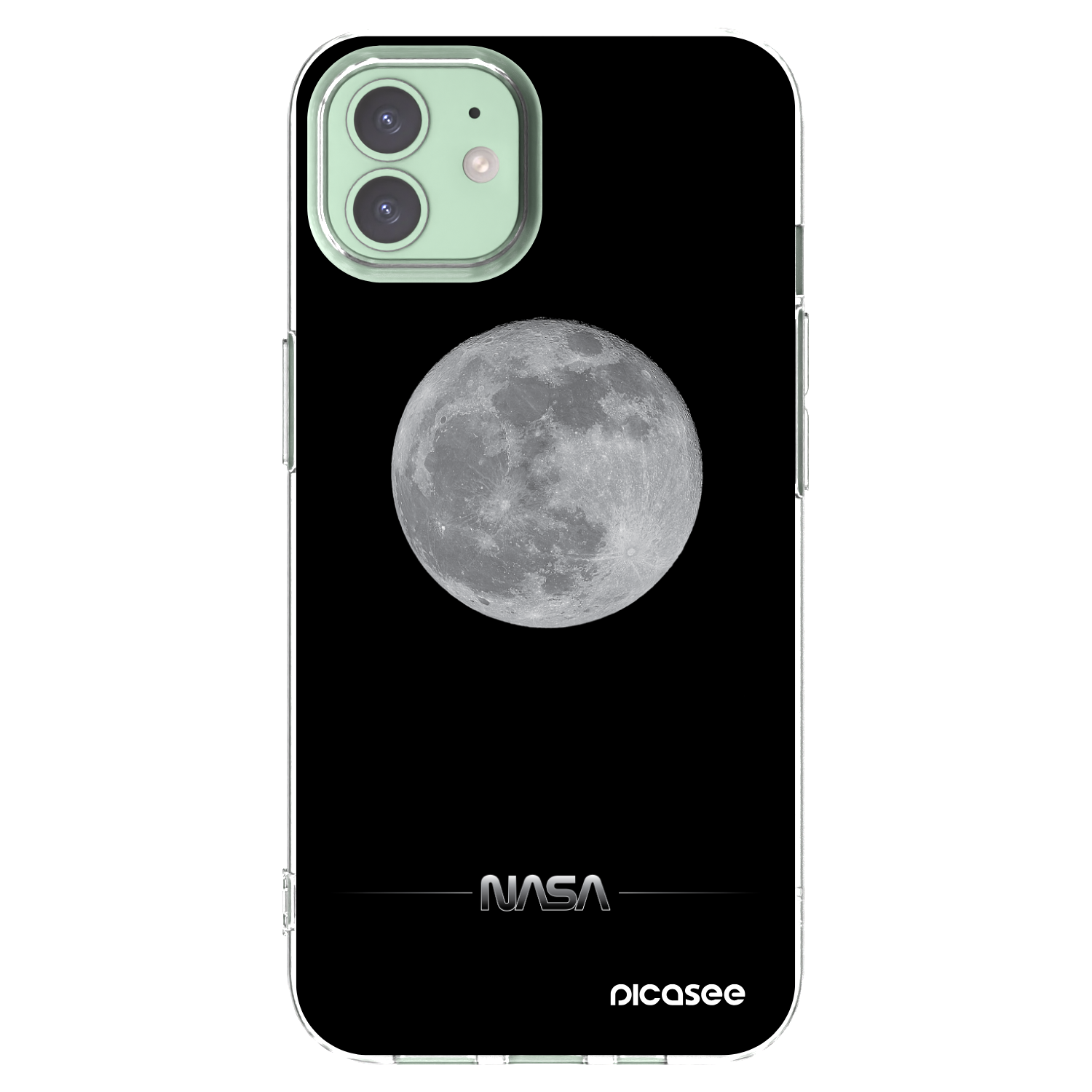 Picasee silikonový průhledný obal pro Apple iPhone 12 - Moon Minimal