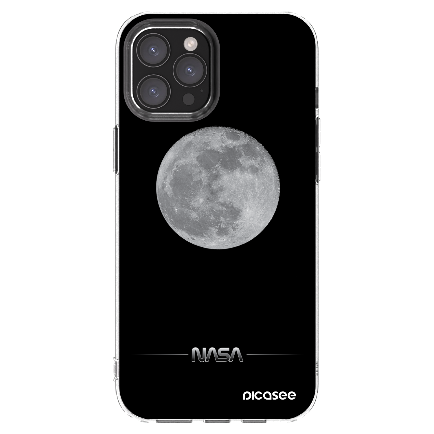 Picasee silikonový průhledný obal pro Apple iPhone 12 Pro Max - Moon Minimal