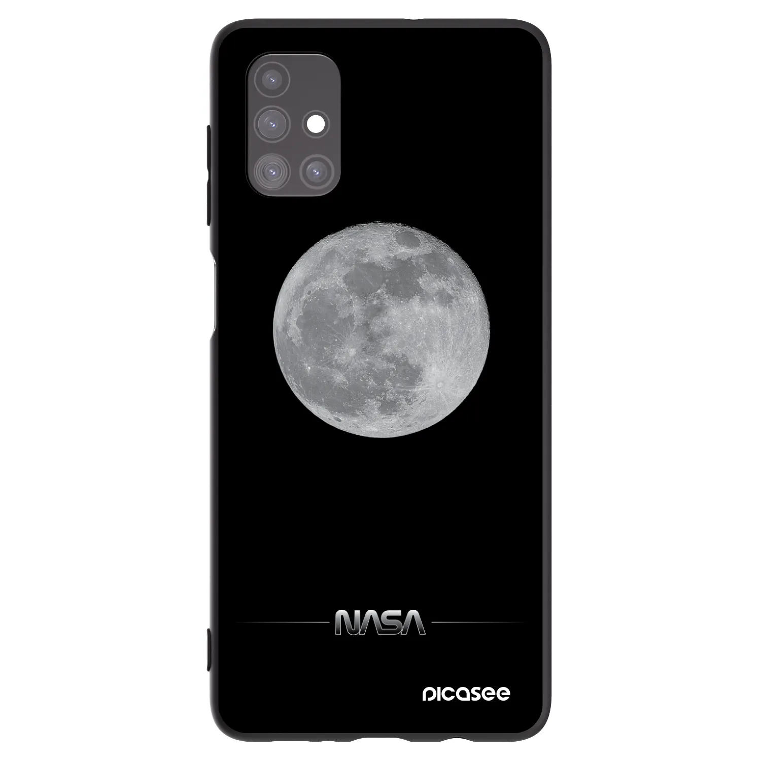 Picasee silikonový černý obal pro Samsung Galaxy M51 M515F - Moon Minimal