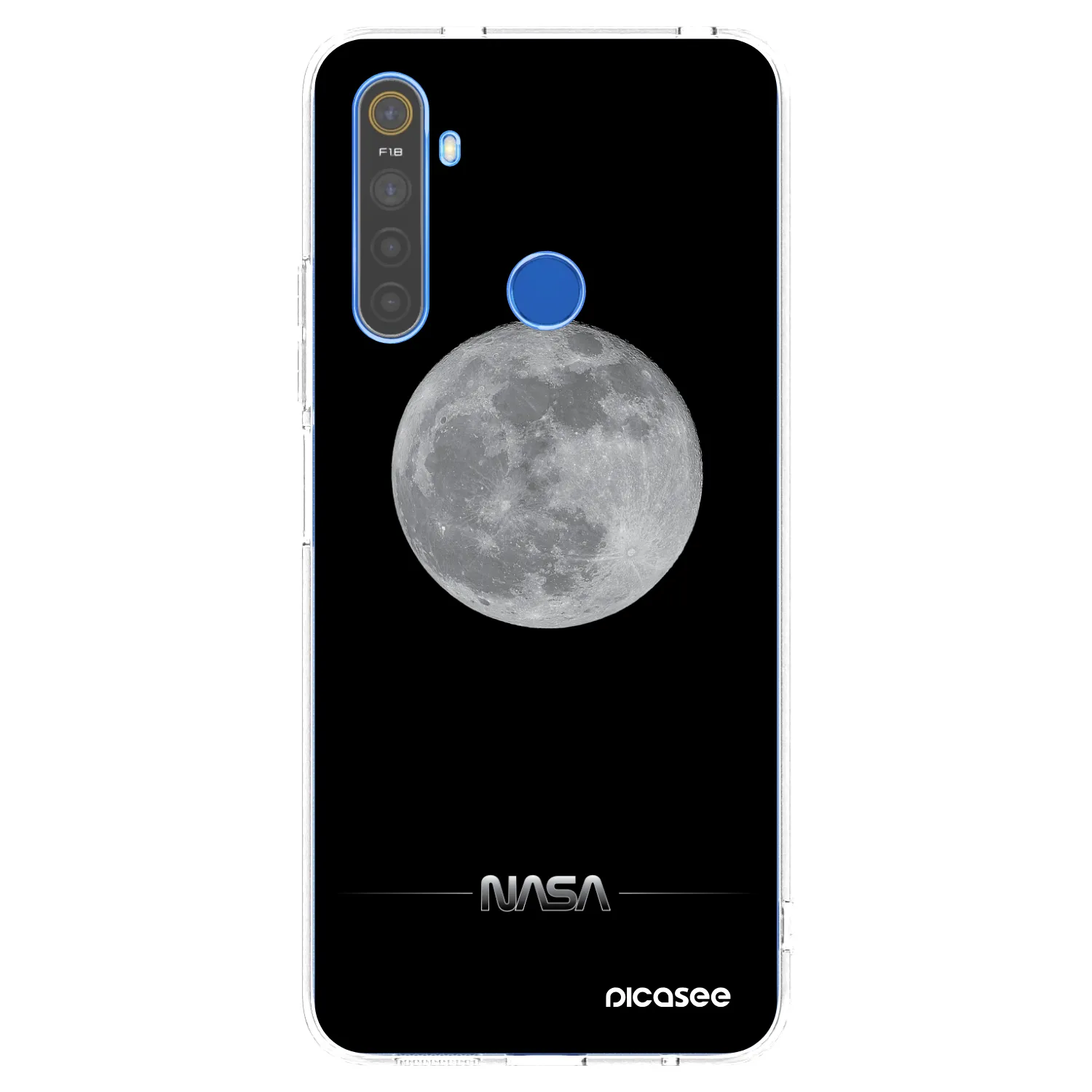Picasee silikonový průhledný obal pro Realme 5 - Moon Minimal