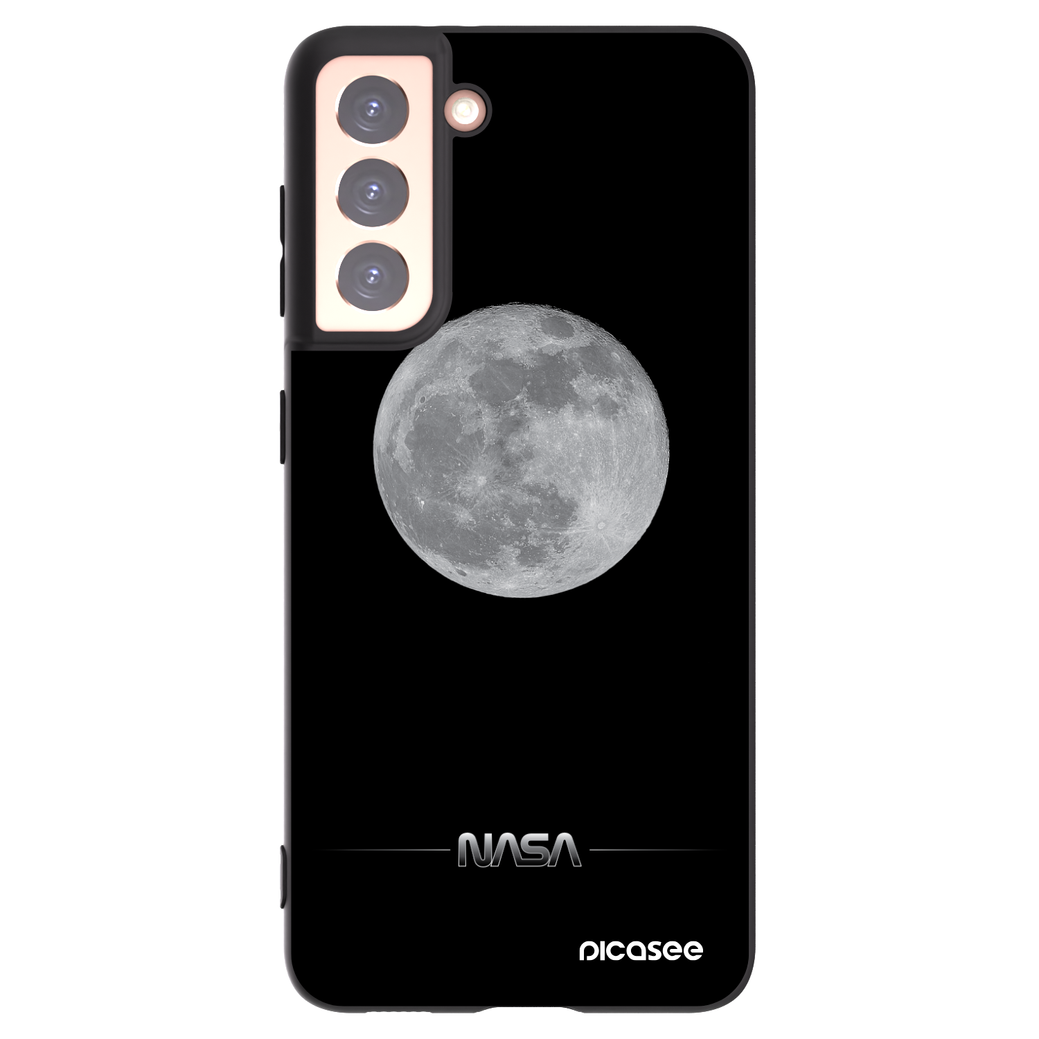Picasee silikonový černý obal pro Samsung Galaxy S21 5G G991B - Moon Minimal