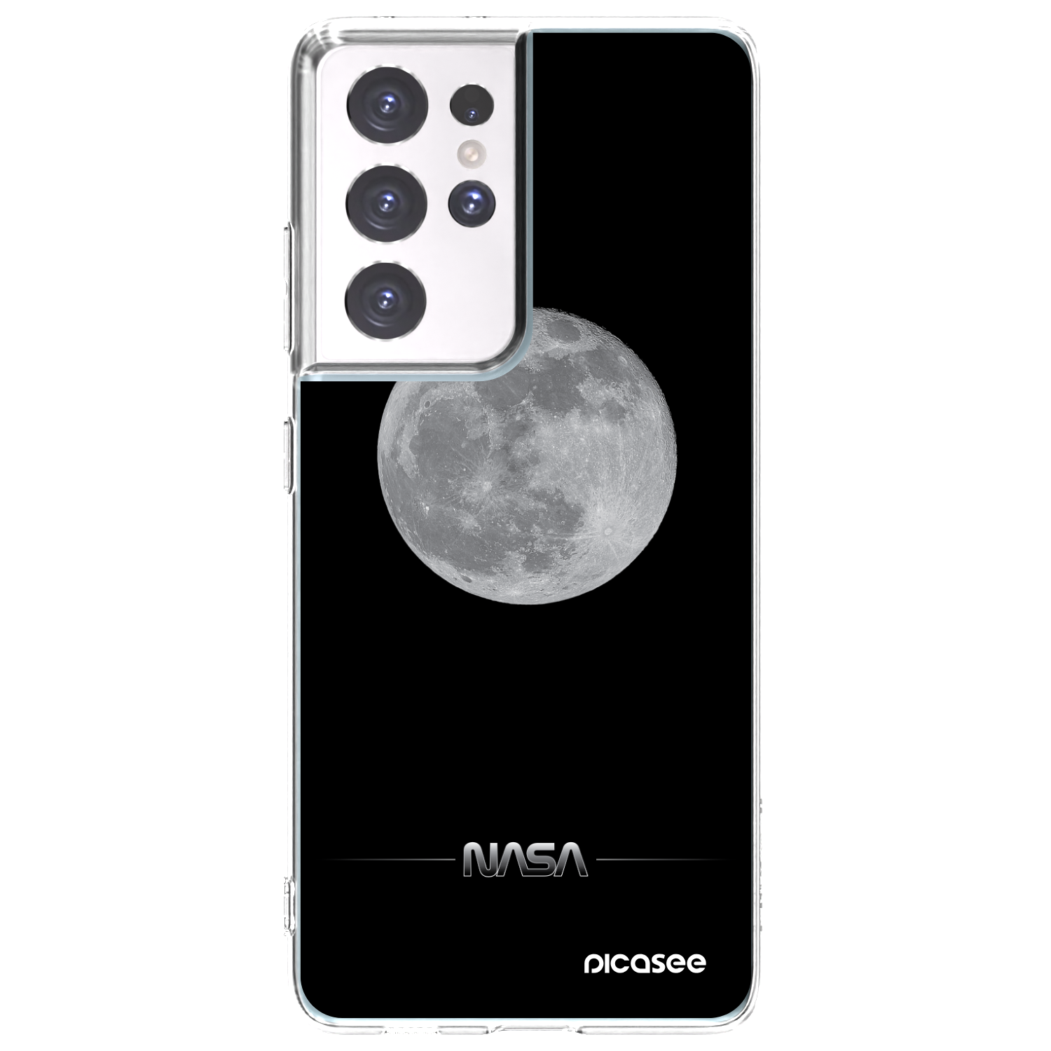 Picasee silikonový průhledný obal pro Samsung Galaxy S21 Ultra 5G G998B - Moon Minimal