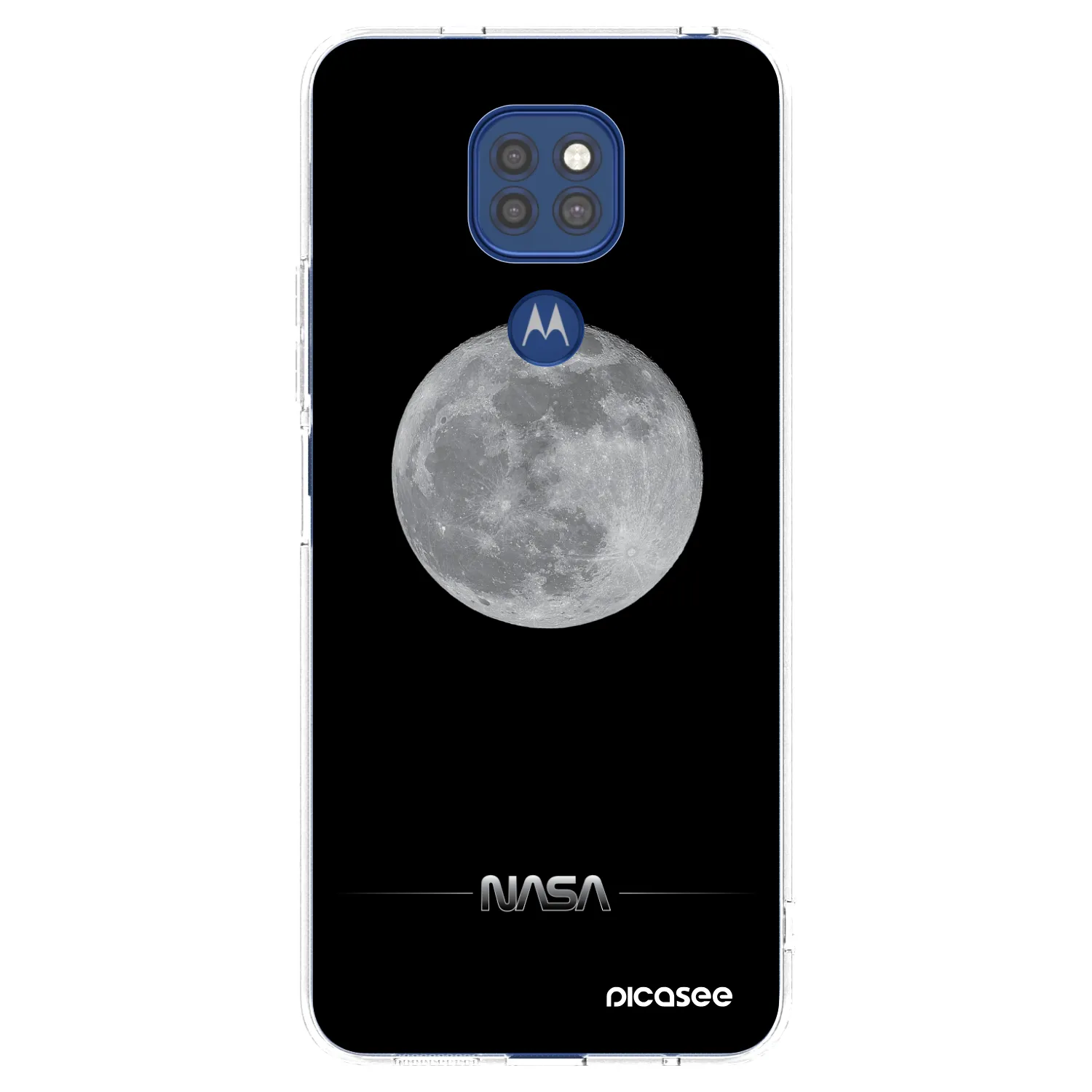 Picasee silikonový průhledný obal pro Motorola Moto G9 Play - Moon Minimal