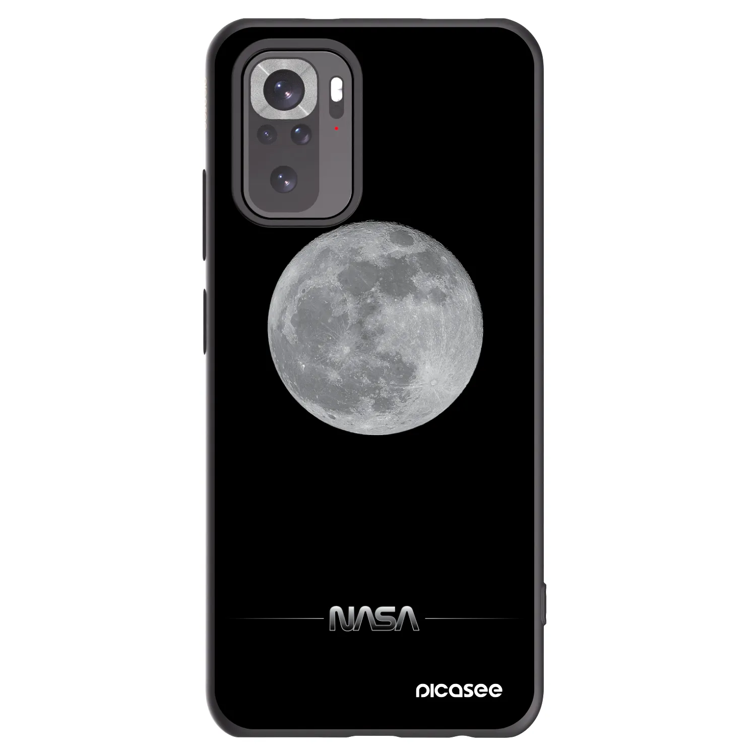 Picasee silikonový černý obal pro Xiaomi Redmi Note 10 - Moon Minimal