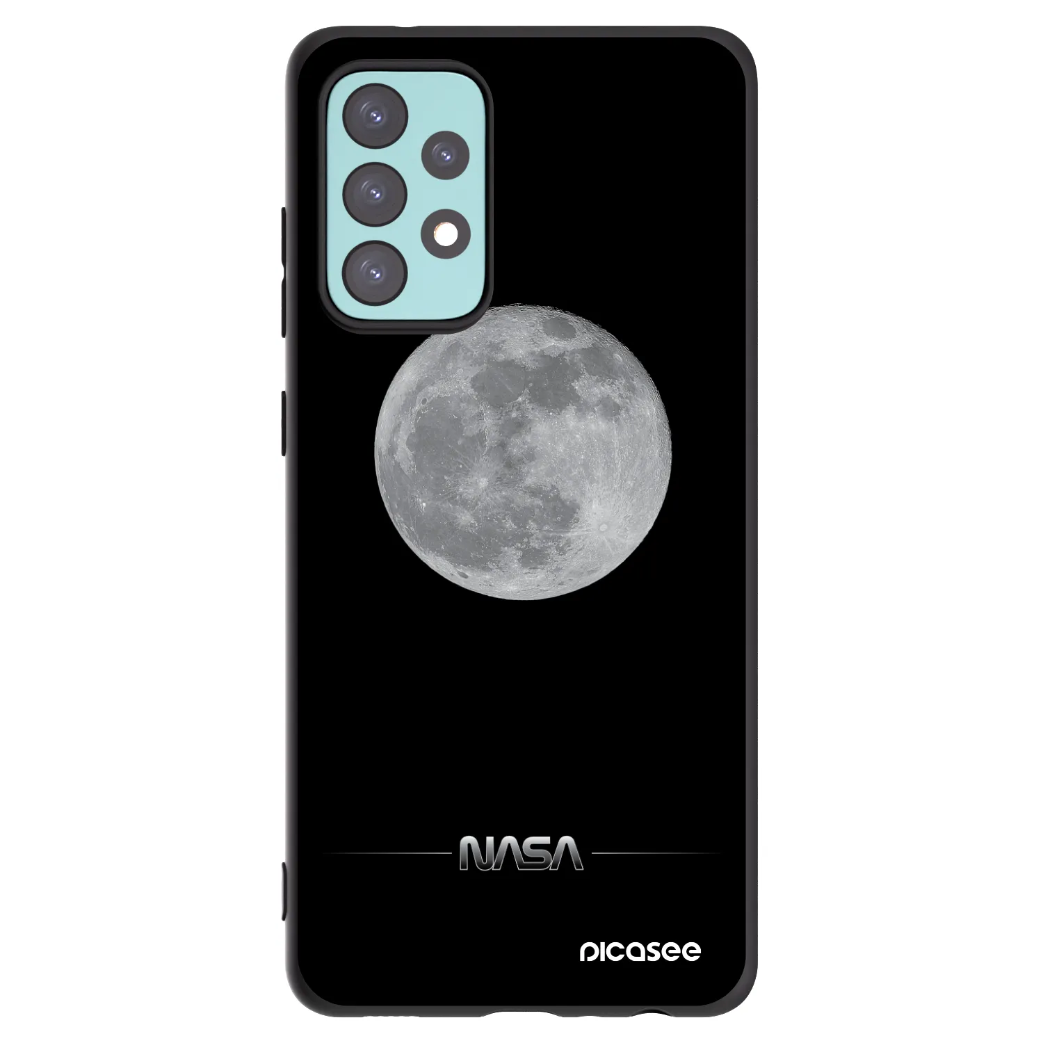 Picasee silikonový černý obal pro Samsung Galaxy A72 A725F - Moon Minimal
