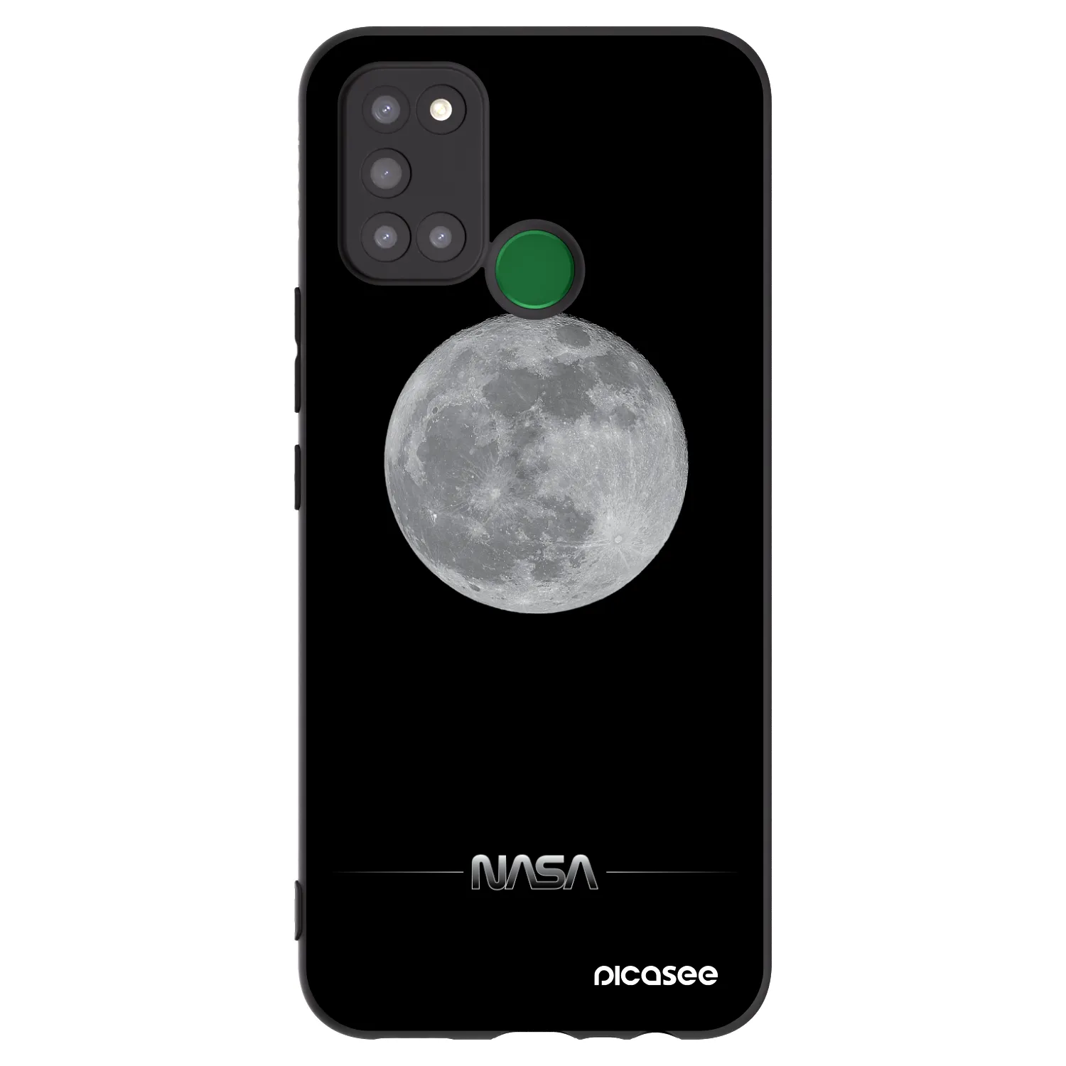 Picasee silikonový černý obal pro Realme 7i - Moon Minimal