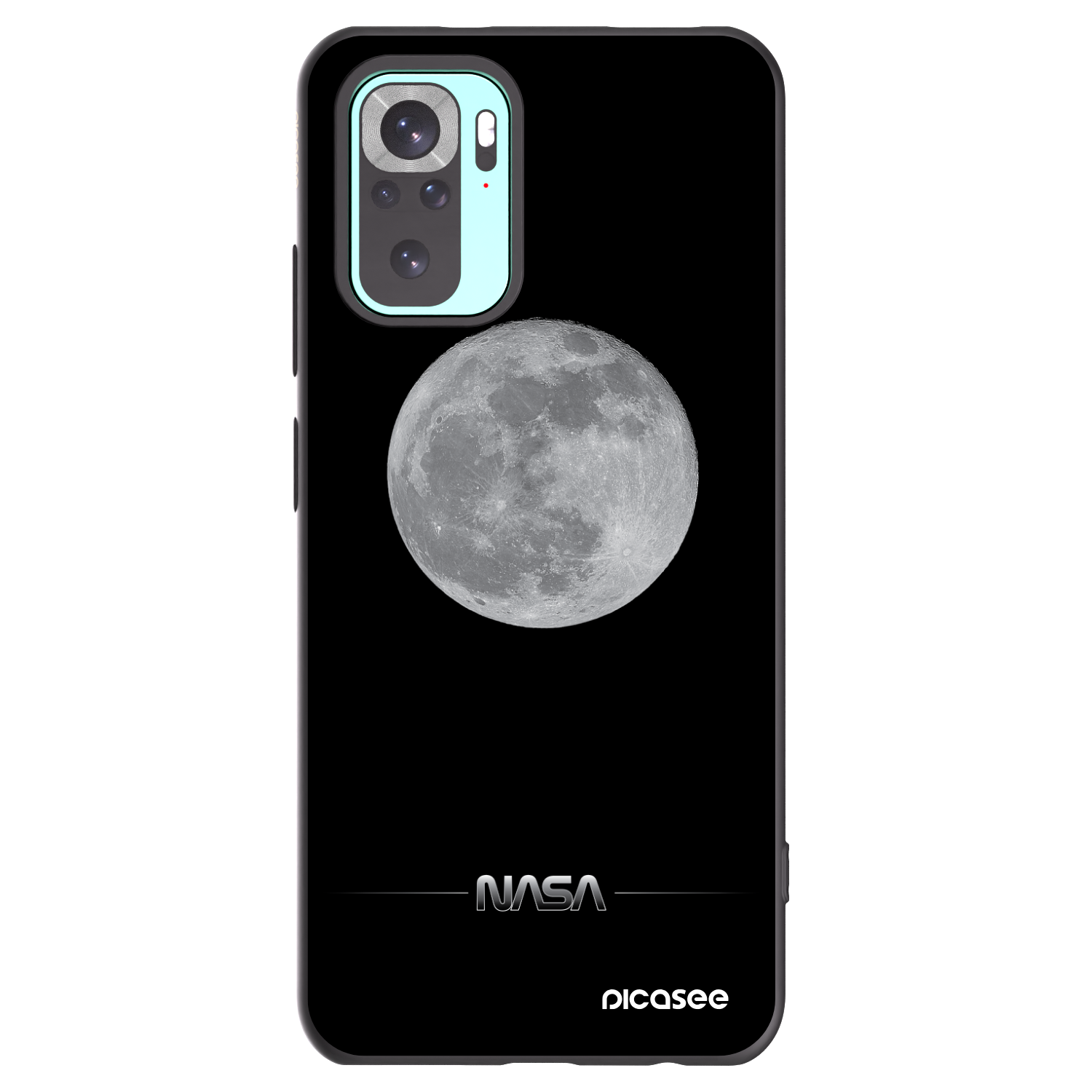 Picasee silikonový černý obal pro Xiaomi Redmi Note 10 Pro - Moon Minimal
