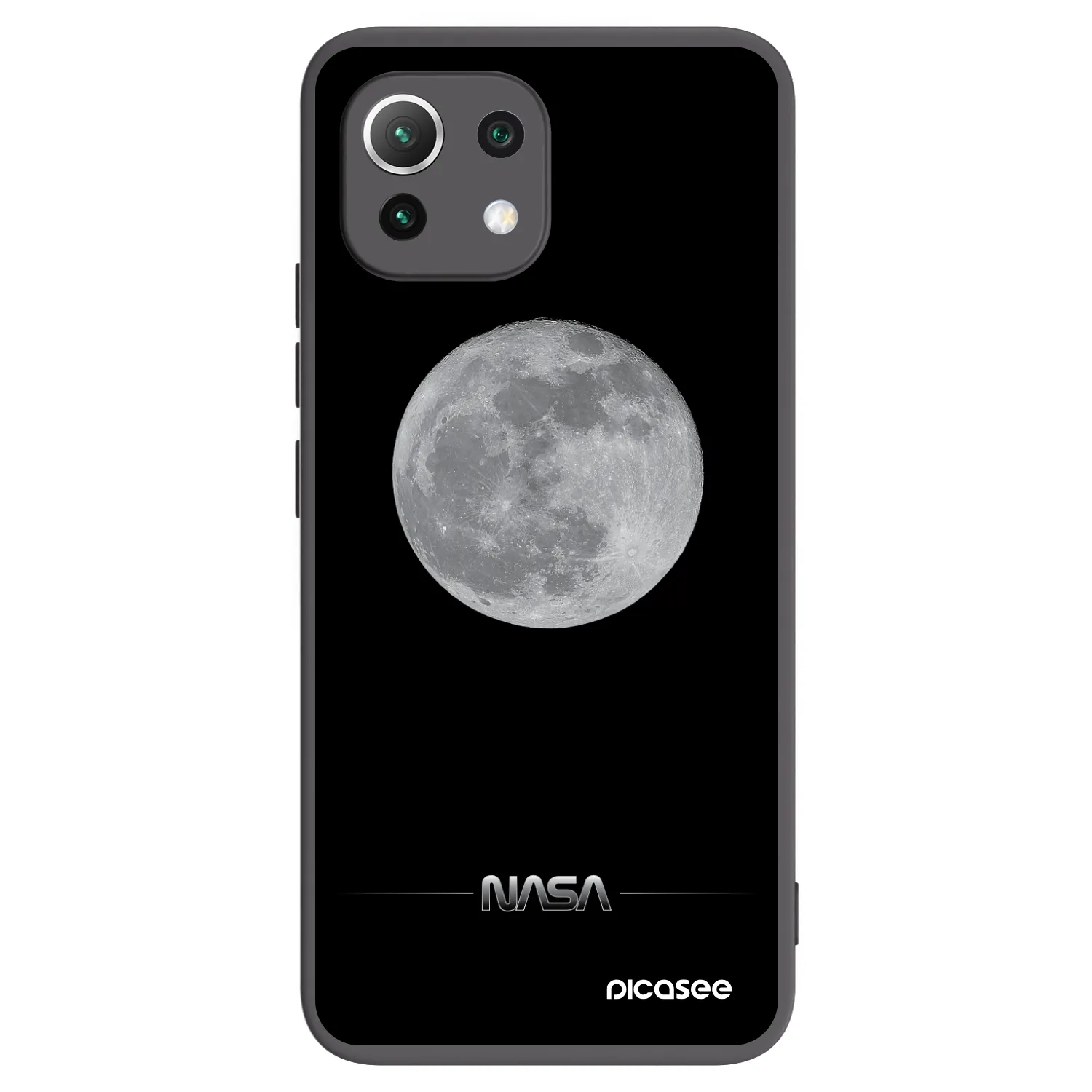 Picasee silikonový černý obal pro Xiaomi Mi 11 Lite - Moon Minimal