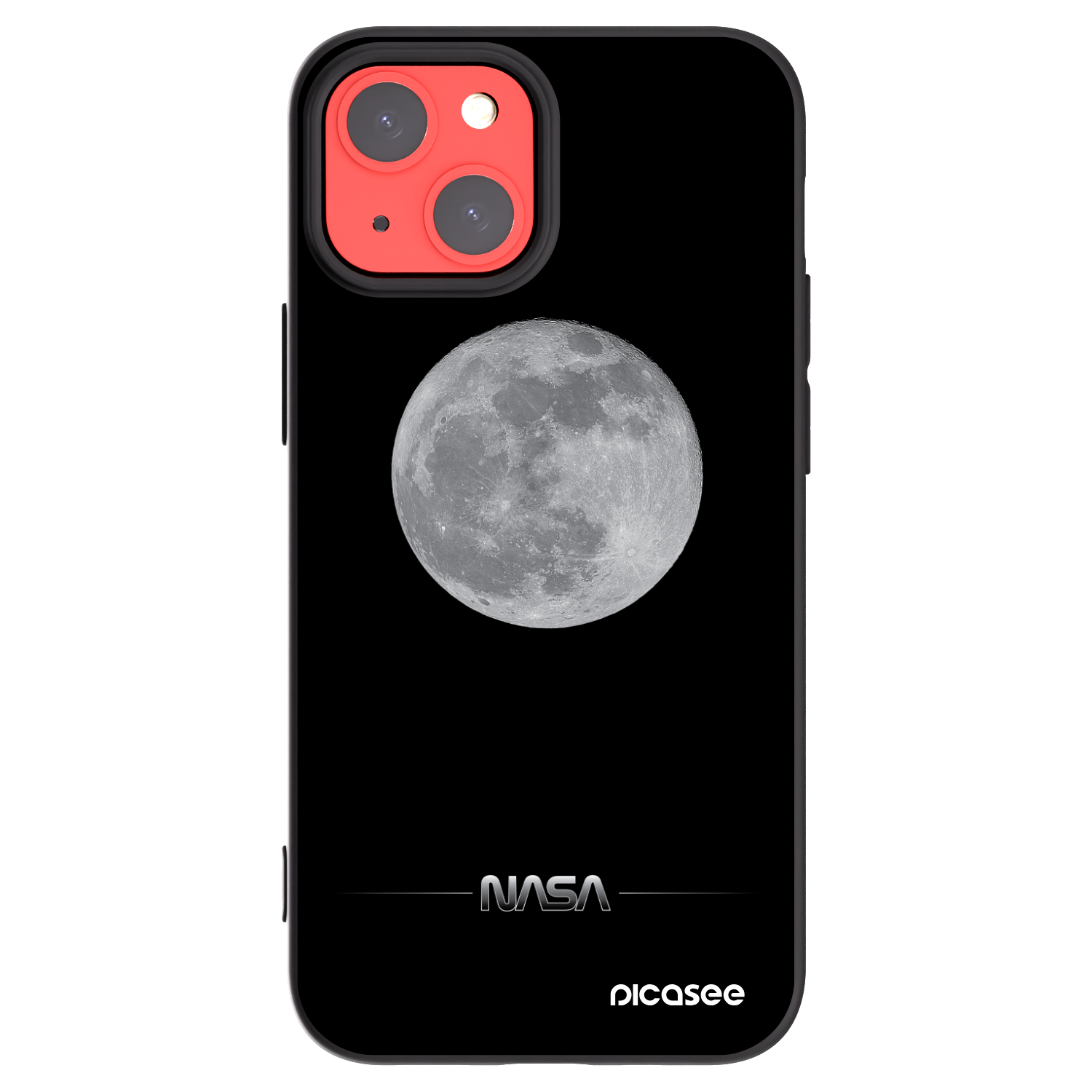Picasee silikonový černý obal pro Apple iPhone 13 mini - Moon Minimal
