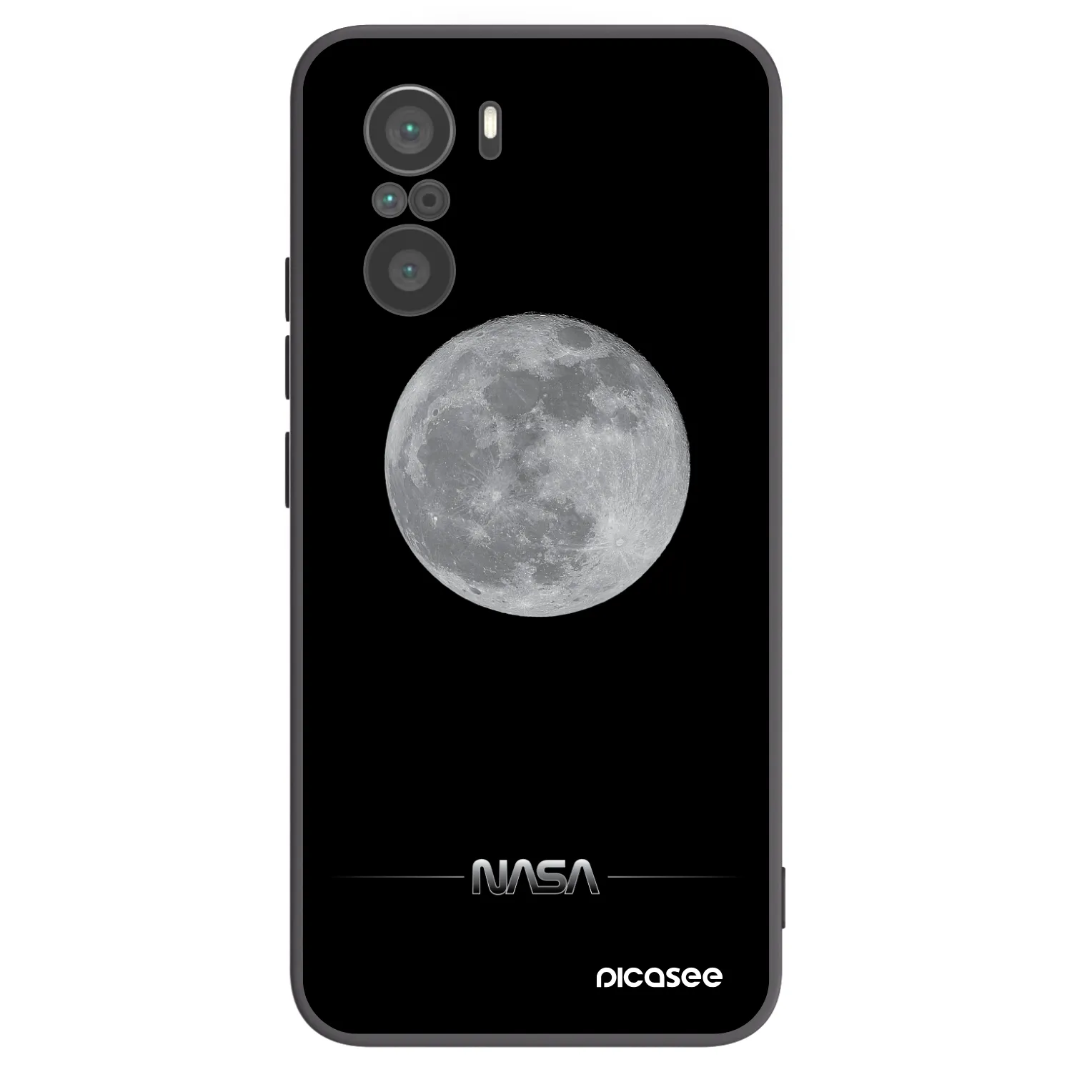 Picasee silikonový černý obal pro Xiaomi Poco F3 - Moon Minimal