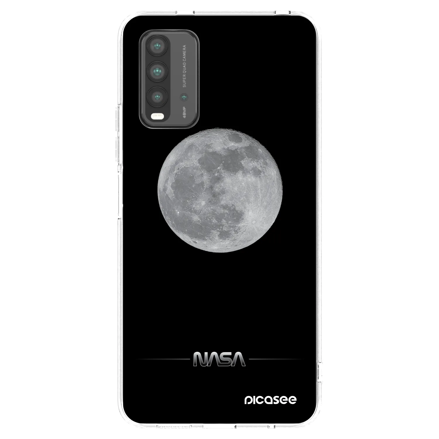 Picasee silikonový černý obal pro Xiaomi Redmi 9T - Moon Minimal