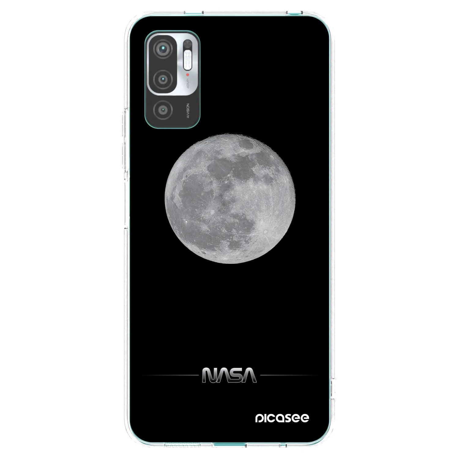 Picasee silikonový průhledný obal pro Xiaomi Redmi Note 10 5G - Moon Minimal