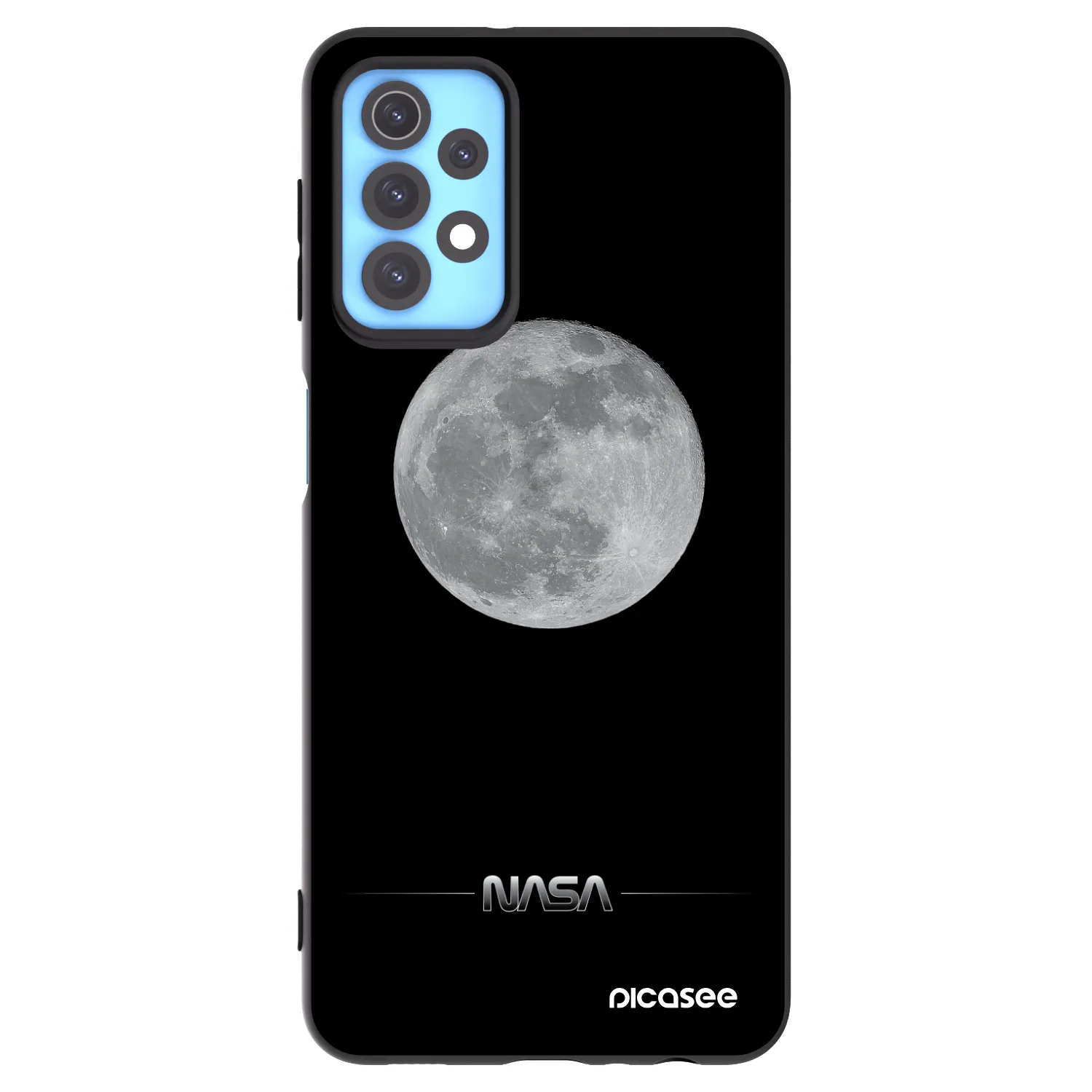 Picasee silikonový černý obal pro Samsung Galaxy A32 4G SM-A325F - Moon Minimal