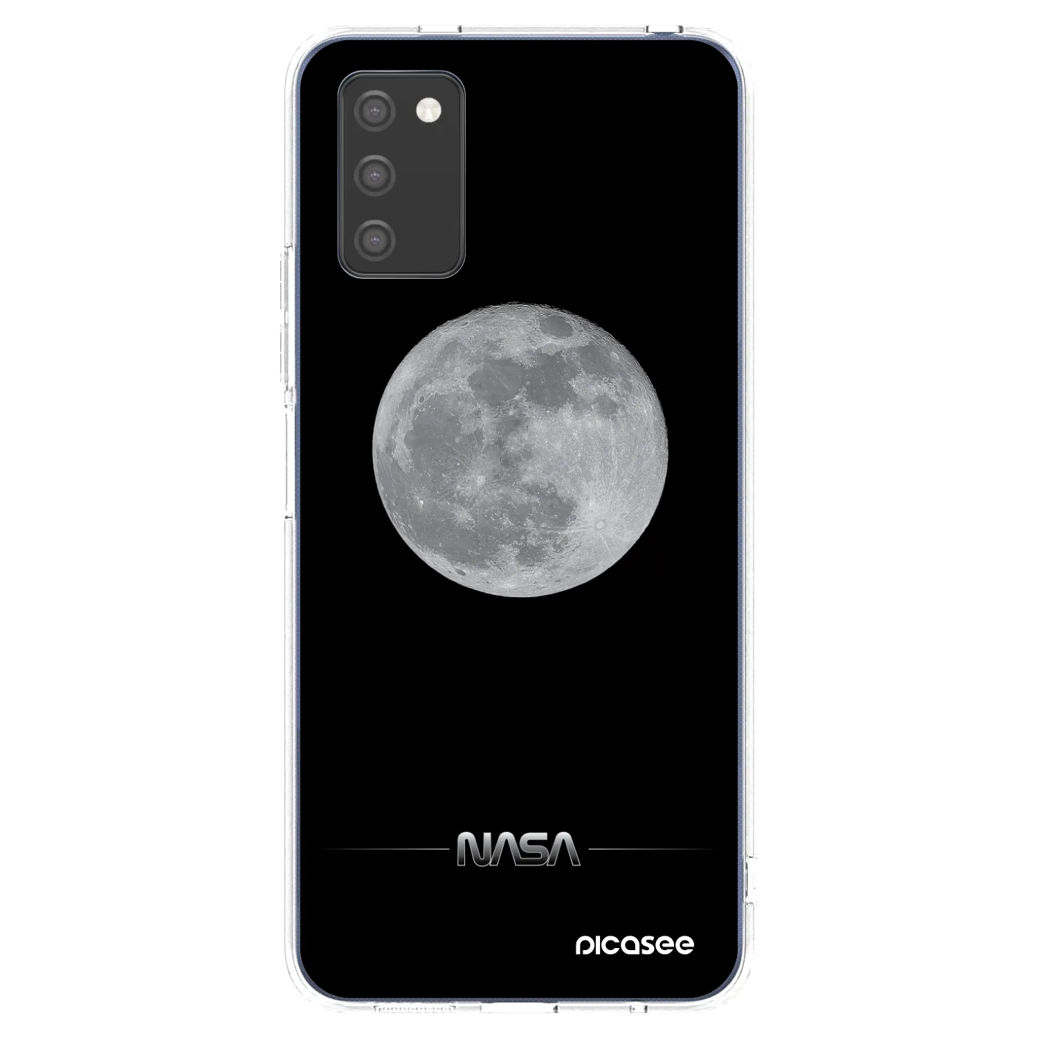 Picasee silikonový průhledný obal pro Samsung Galaxy A02s A025G - Moon Minimal