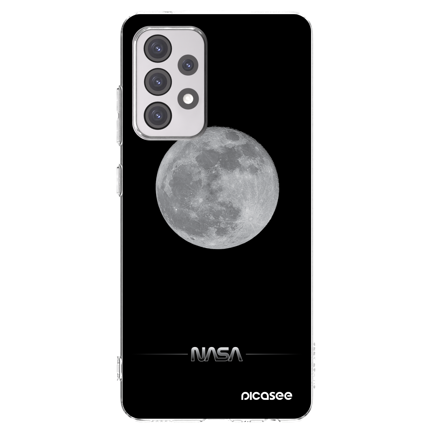 Picasee silikonový průhledný obal pro Samsung Galaxy A52s 5G A528B - Moon Minimal