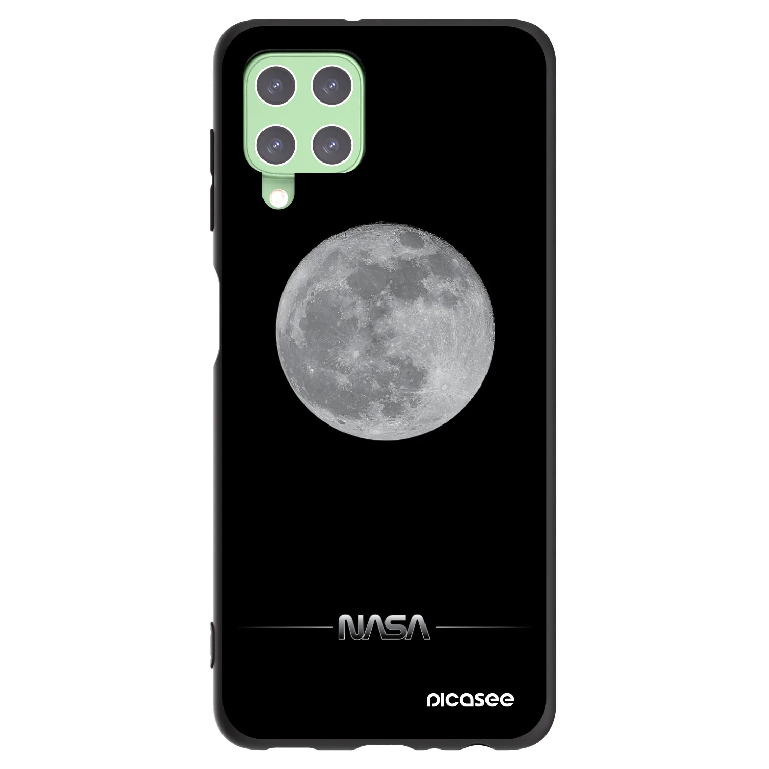 Picasee silikonový černý obal pro Samsung Galaxy A22 A225F 4G - Moon Minimal