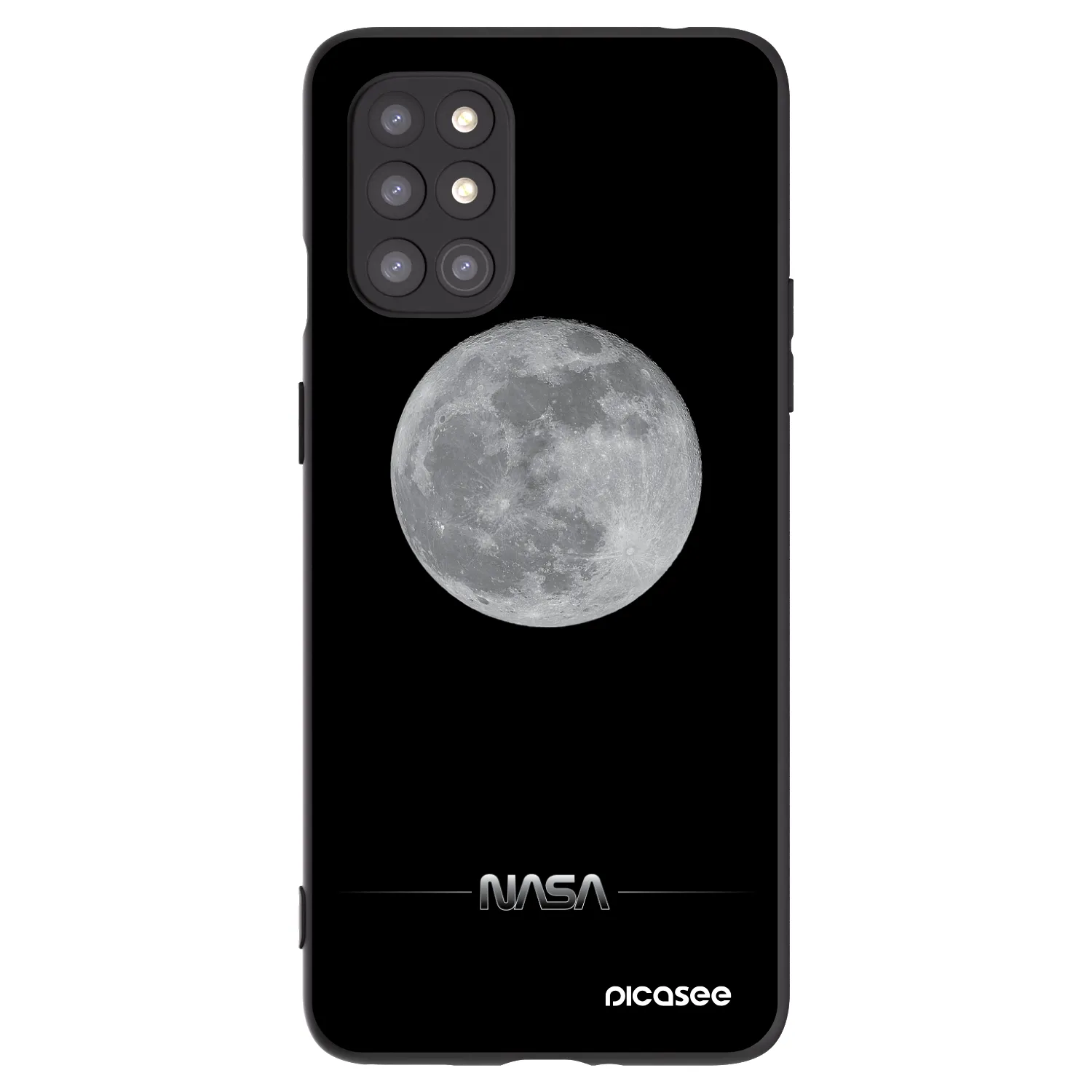 Picasee silikonový černý obal pro OnePlus 8T - Moon Minimal