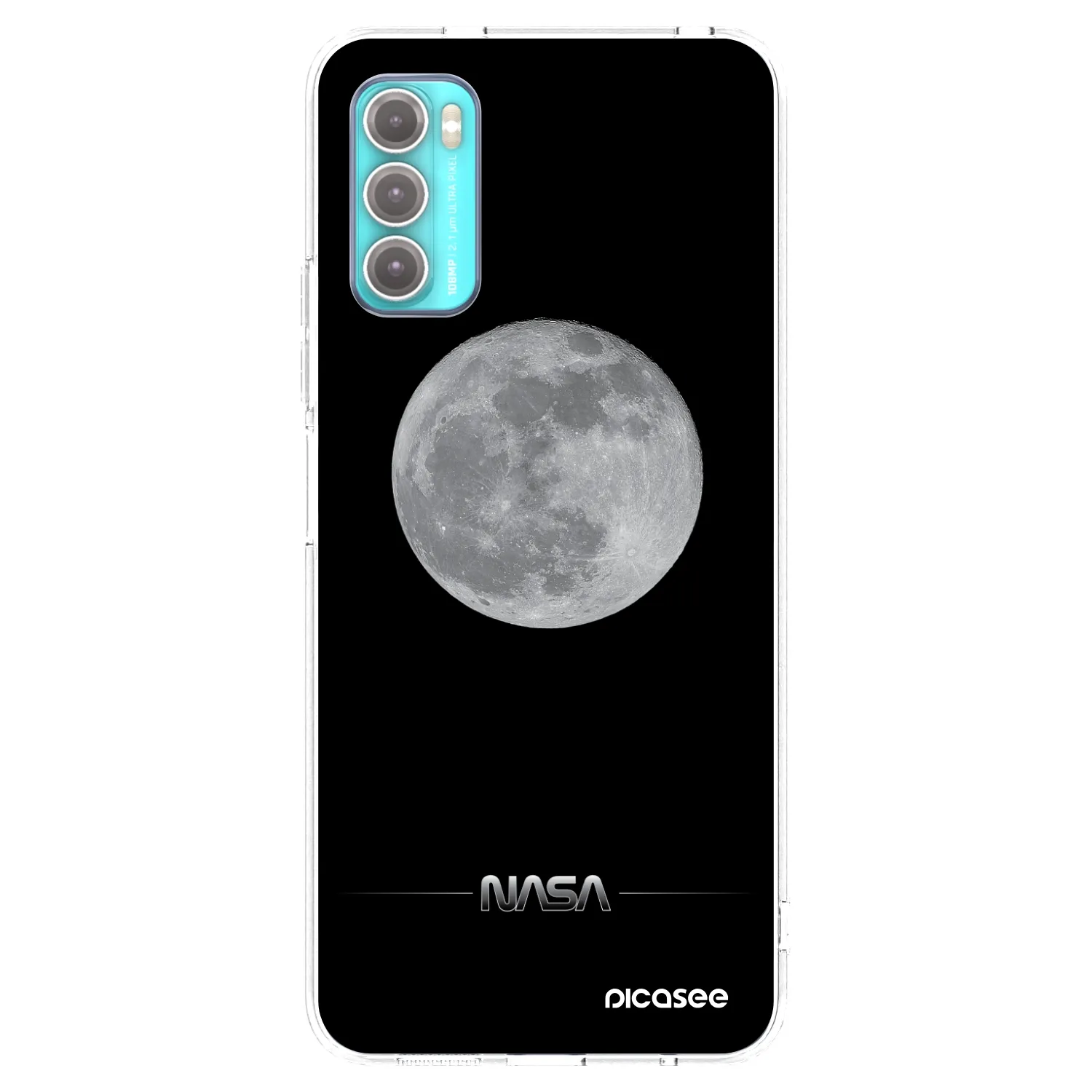 Picasee silikonový průhledný obal pro Motorola Moto G60 - Moon Minimal