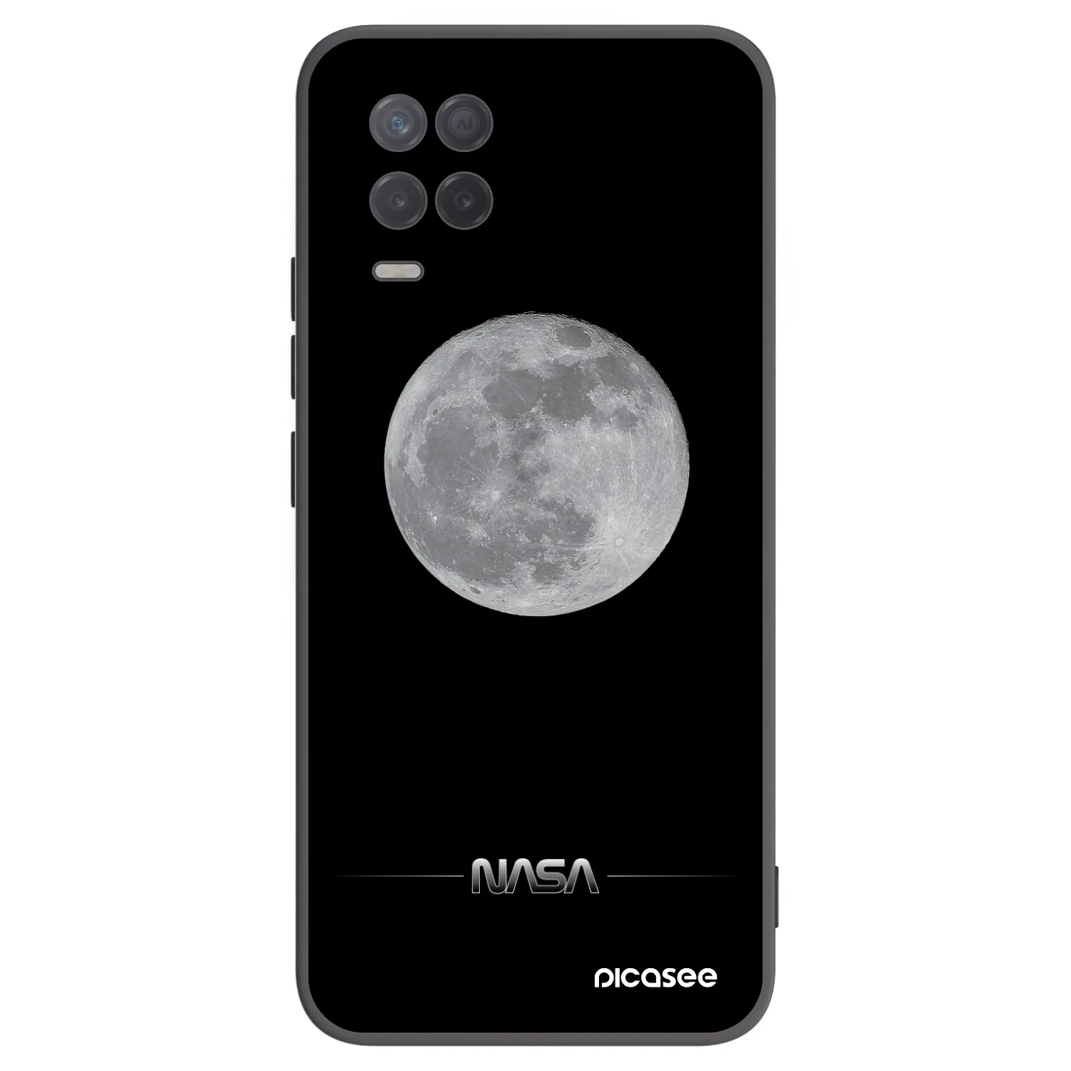 Picasee silikonový černý obal pro Realme 8 5G - Moon Minimal