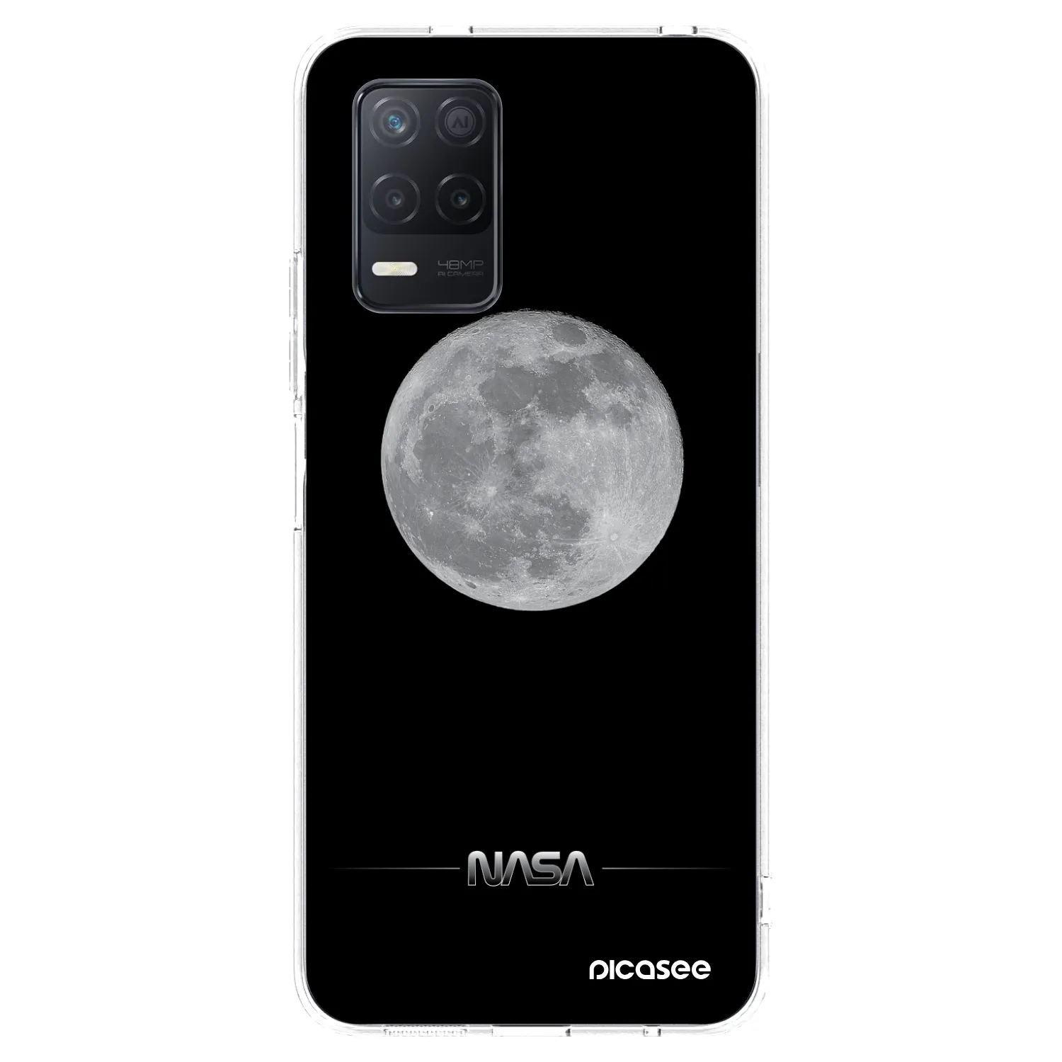 Picasee silikonový průhledný obal pro Realme 8 5G - Moon Minimal