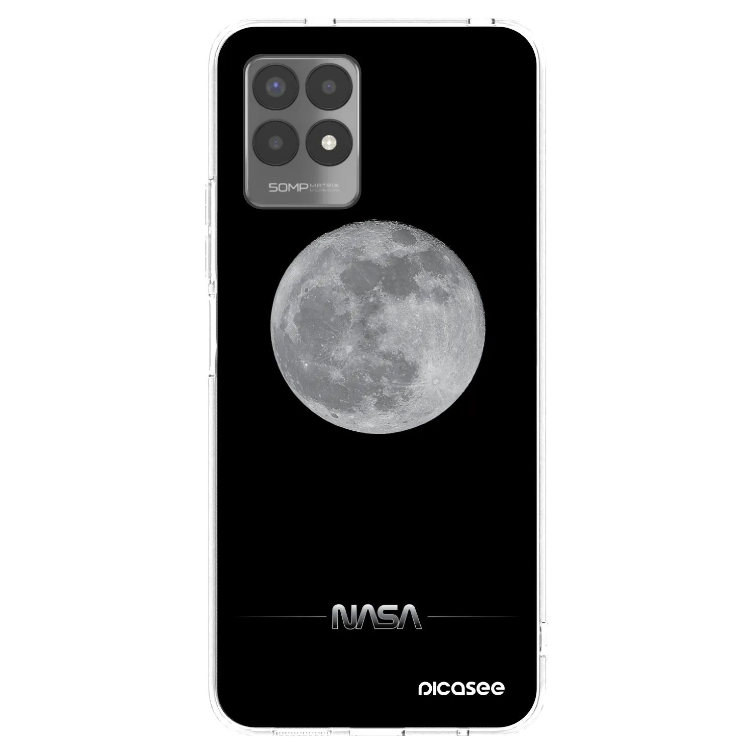 Picasee silikonový průhledný obal pro Realme 8i - Moon Minimal
