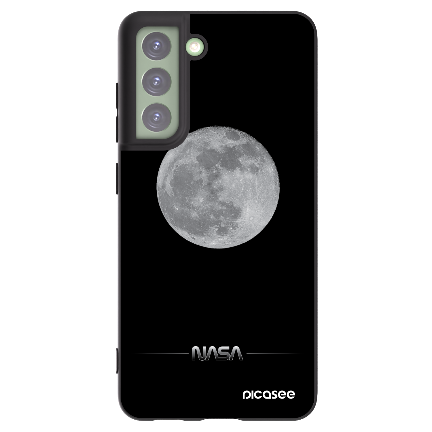 Picasee silikonový černý obal pro Samsung Galaxy S21 FE 5G - Moon Minimal