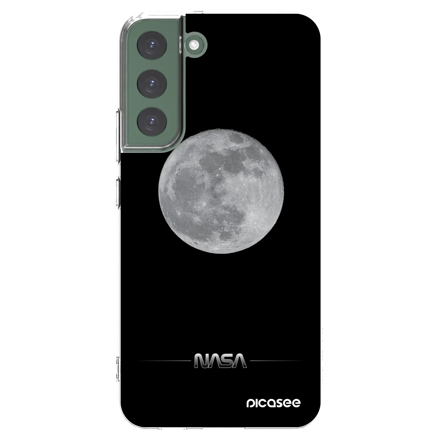 Picasee silikonový průhledný obal pro Samsung Galaxy S22+ 5G - Moon Minimal