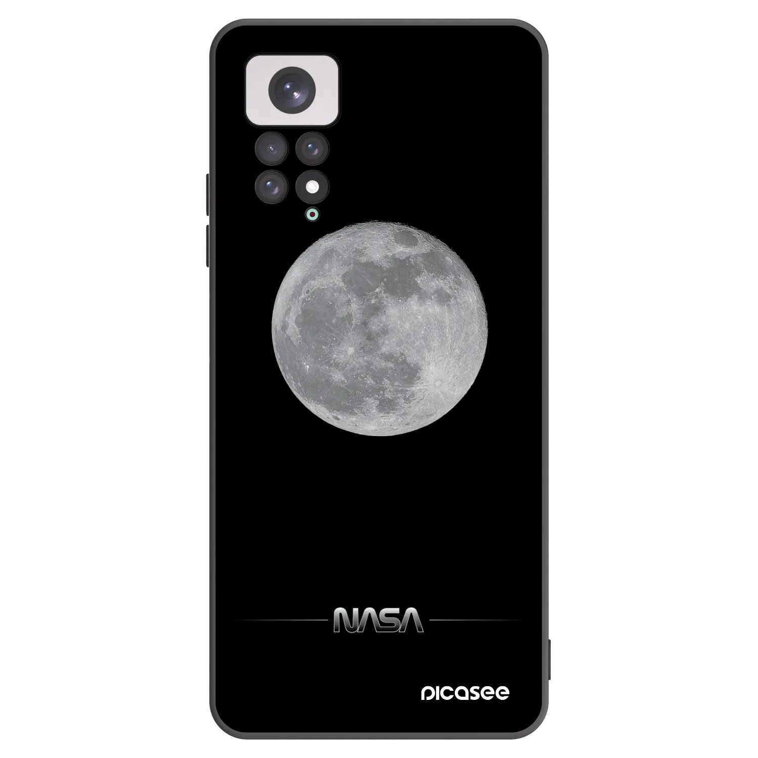 Picasee silikonový černý obal pro Xiaomi Redmi Note 11 - Moon Minimal