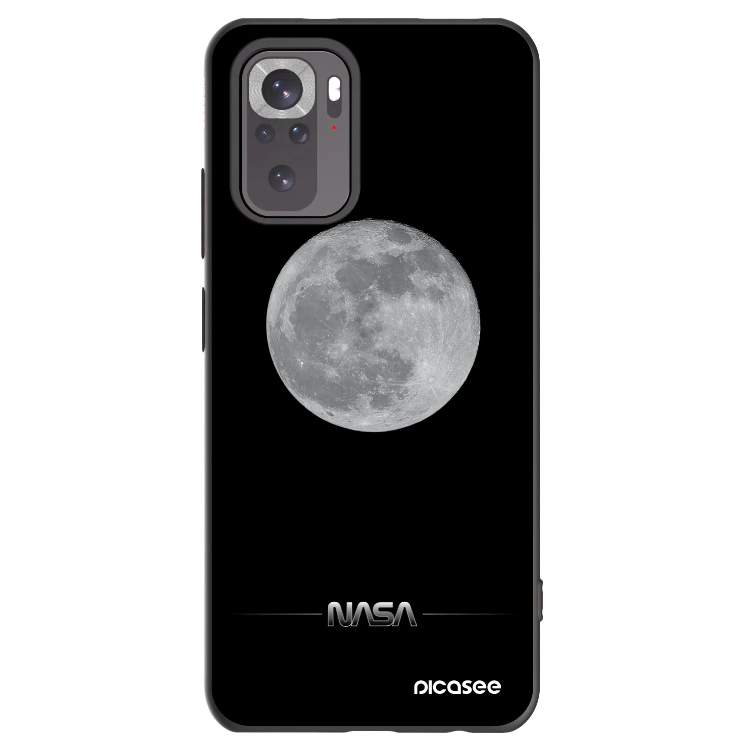 Picasee silikonový černý obal pro Xiaomi Redmi Note 11S 4G - Moon Minimal