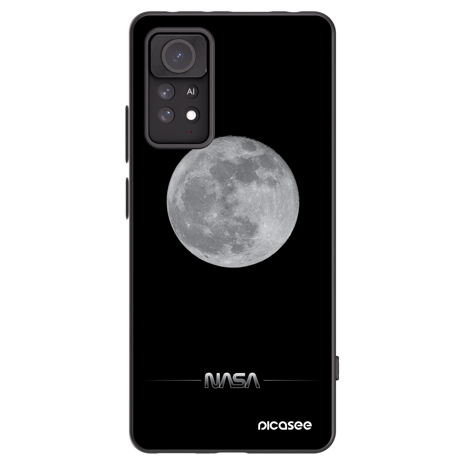 Picasee silikonový černý obal pro Xiaomi Redmi Note 11 Pro 5G - Moon Minimal