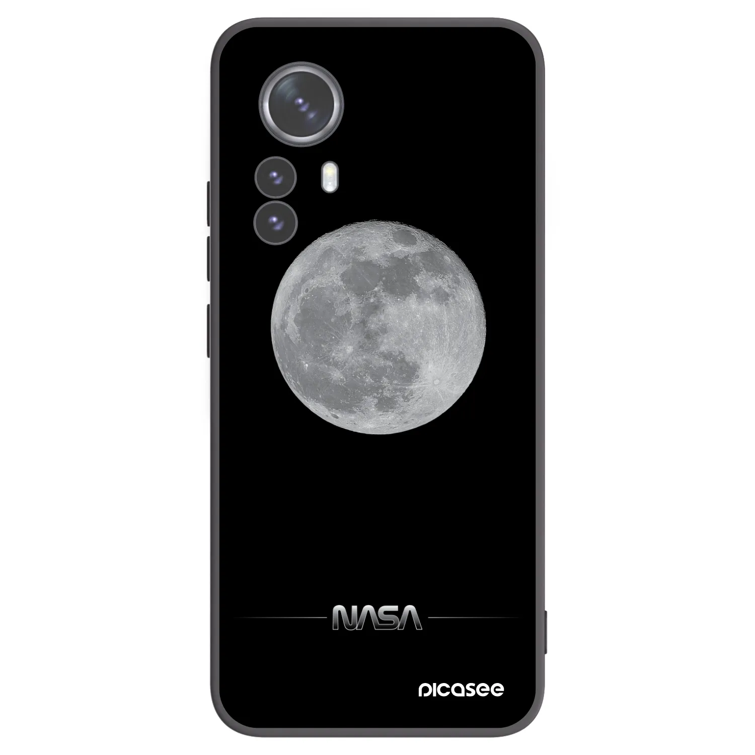 Picasee silikonový černý obal pro Xiaomi 12 Pro - Moon Minimal