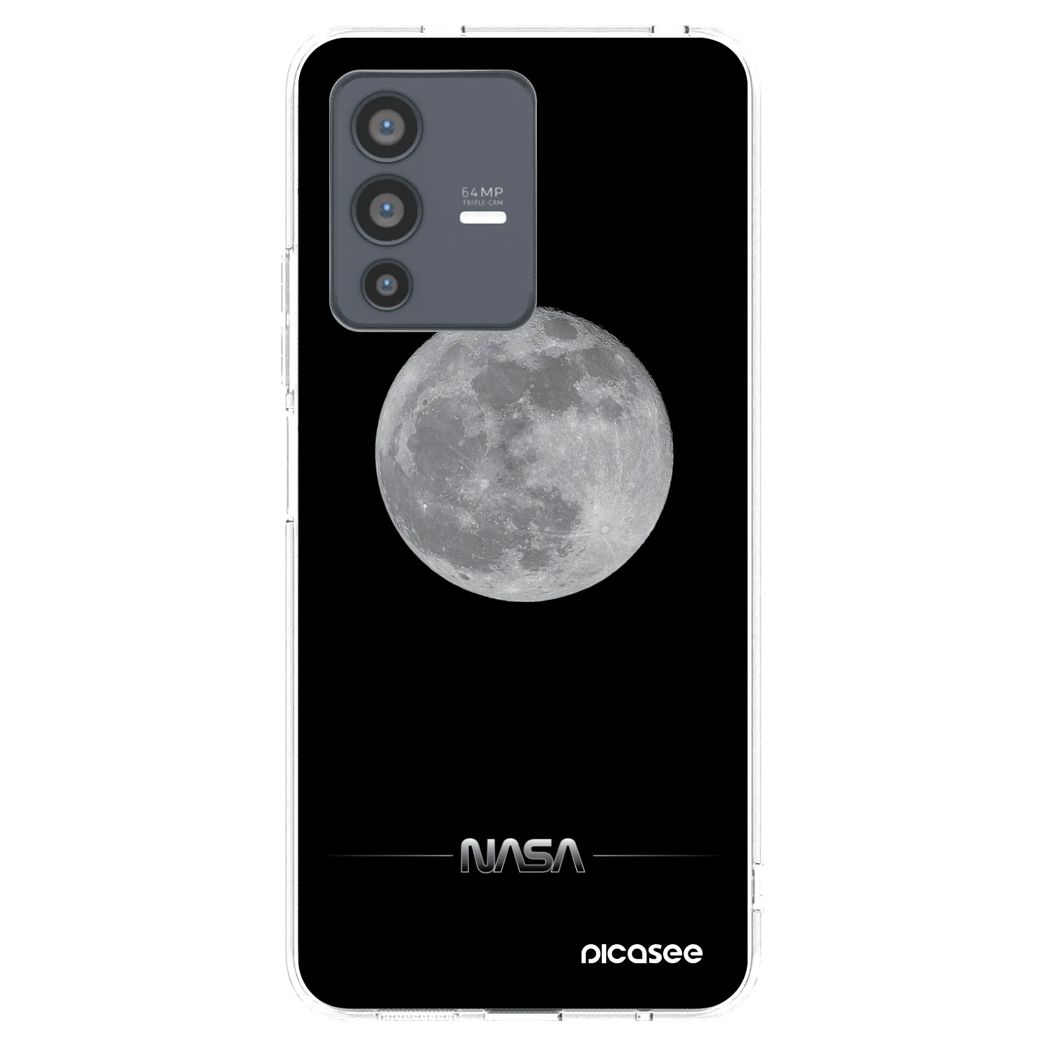 Picasee silikonový průhledný obal pro Vivo V23 5G - Moon Minimal