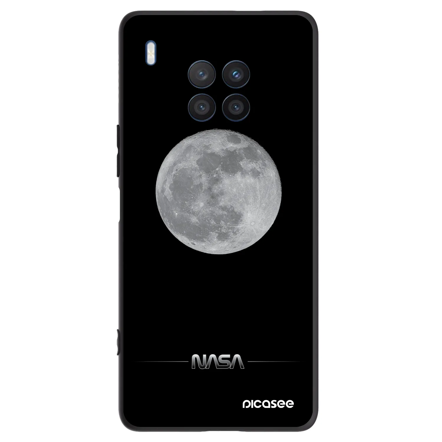 Picasee silikonový černý obal pro Honor 50 Lite - Moon Minimal