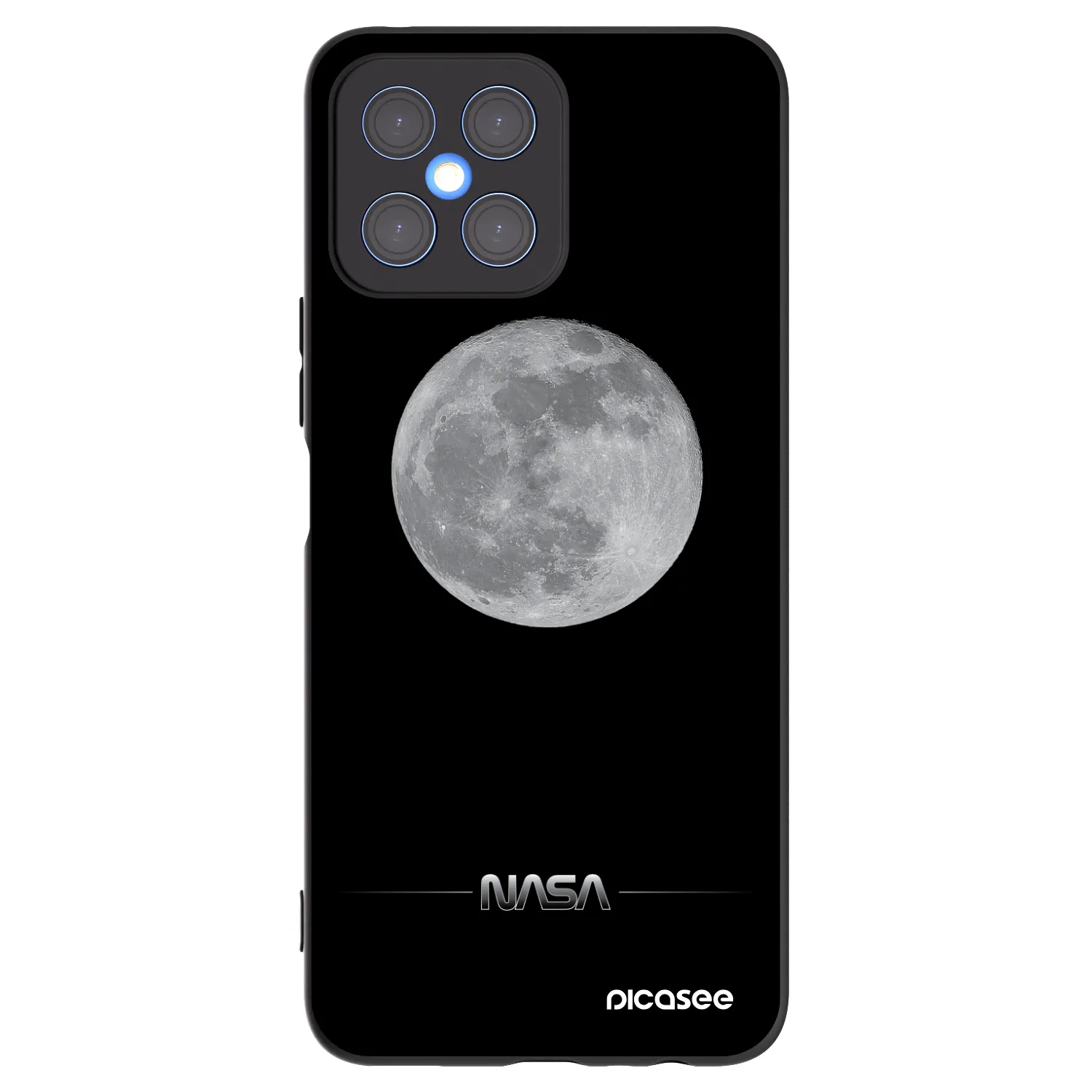 Picasee silikonový černý obal pro Honor X8 4G - Moon Minimal
