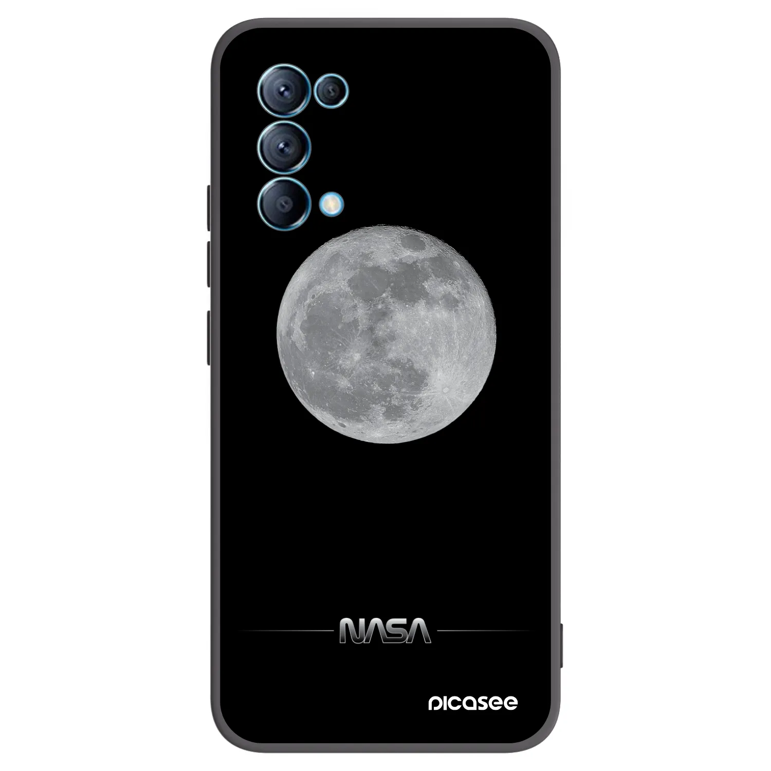 Picasee silikonový černý obal pro OPPO Reno 5 5G - Moon Minimal