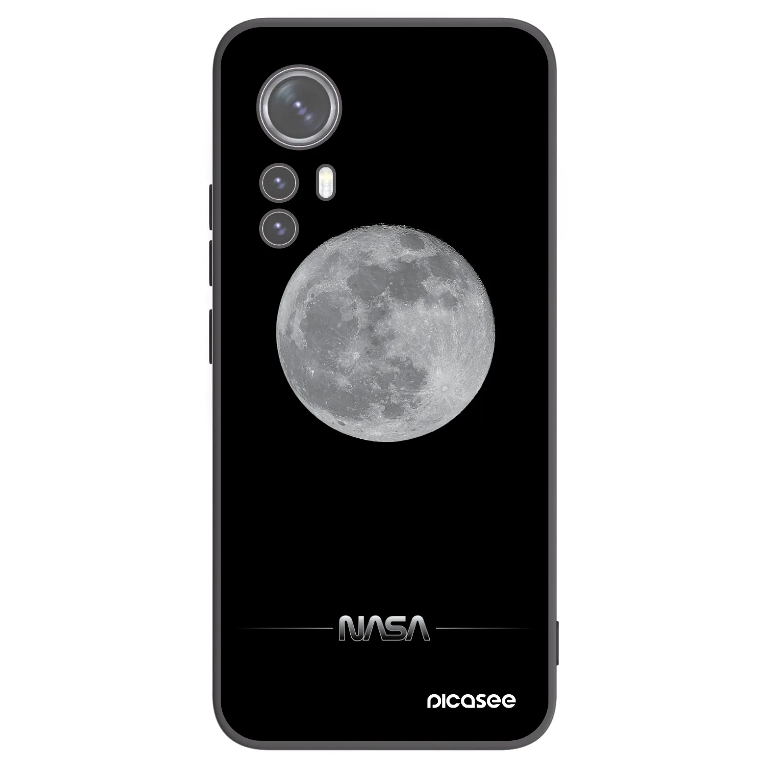 Picasee silikonový černý obal pro Xiaomi 12X - Moon Minimal