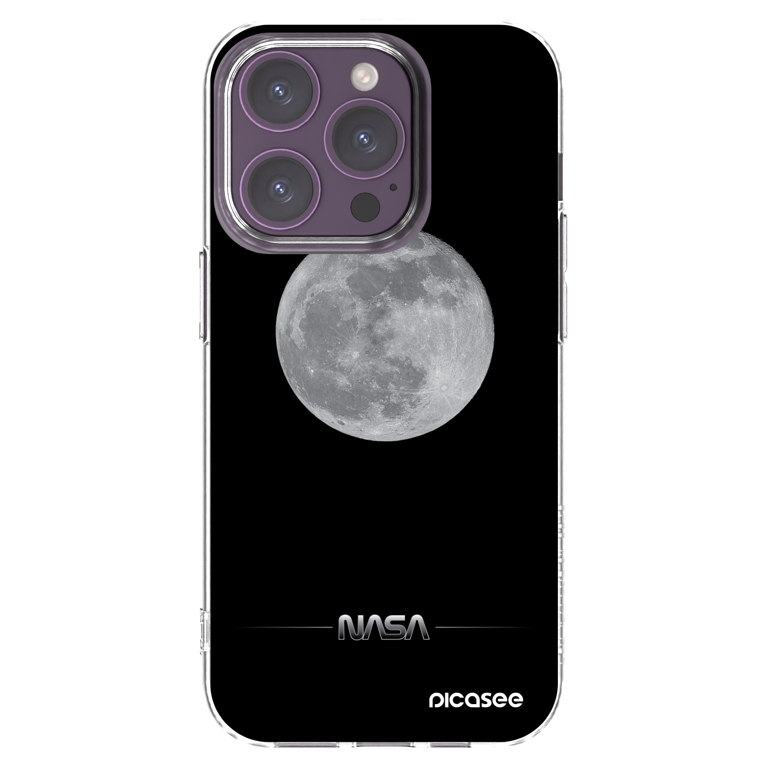 Picasee silikonový průhledný obal pro Apple iPhone 14 Pro - Moon Minimal