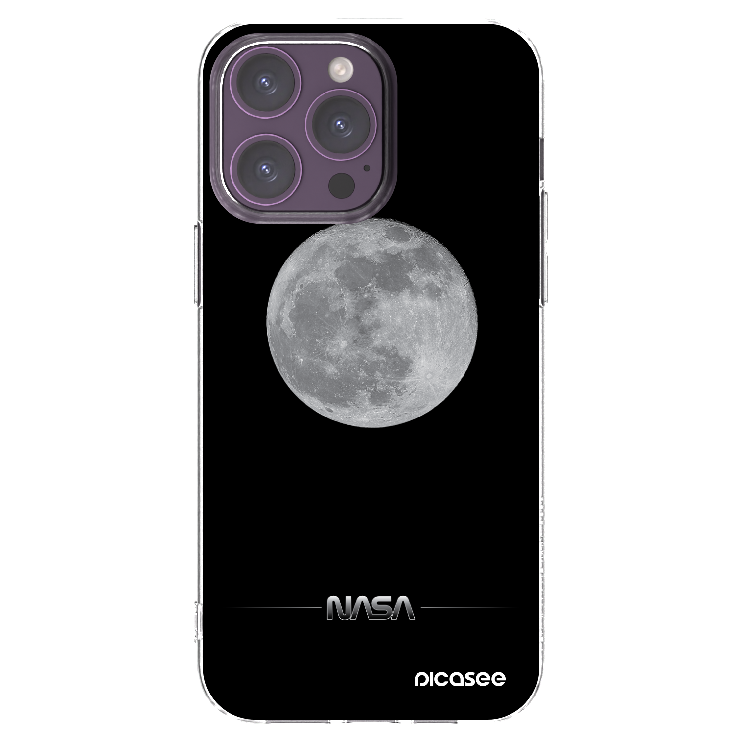 Picasee silikonový průhledný obal pro Apple iPhone 14 Pro Max - Moon Minimal