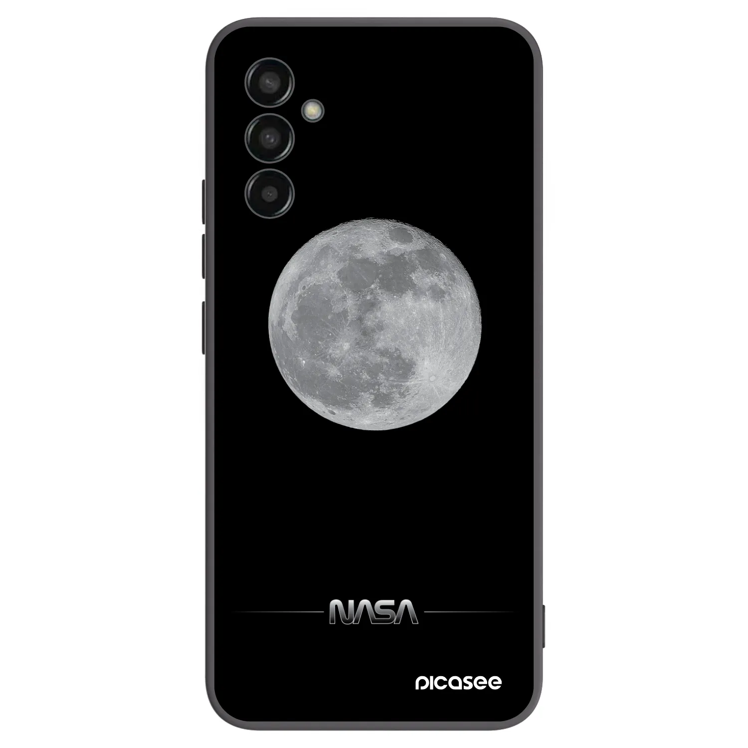 Picasee silikonový černý obal pro Samsung Galaxy M13 M135F - Moon Minimal