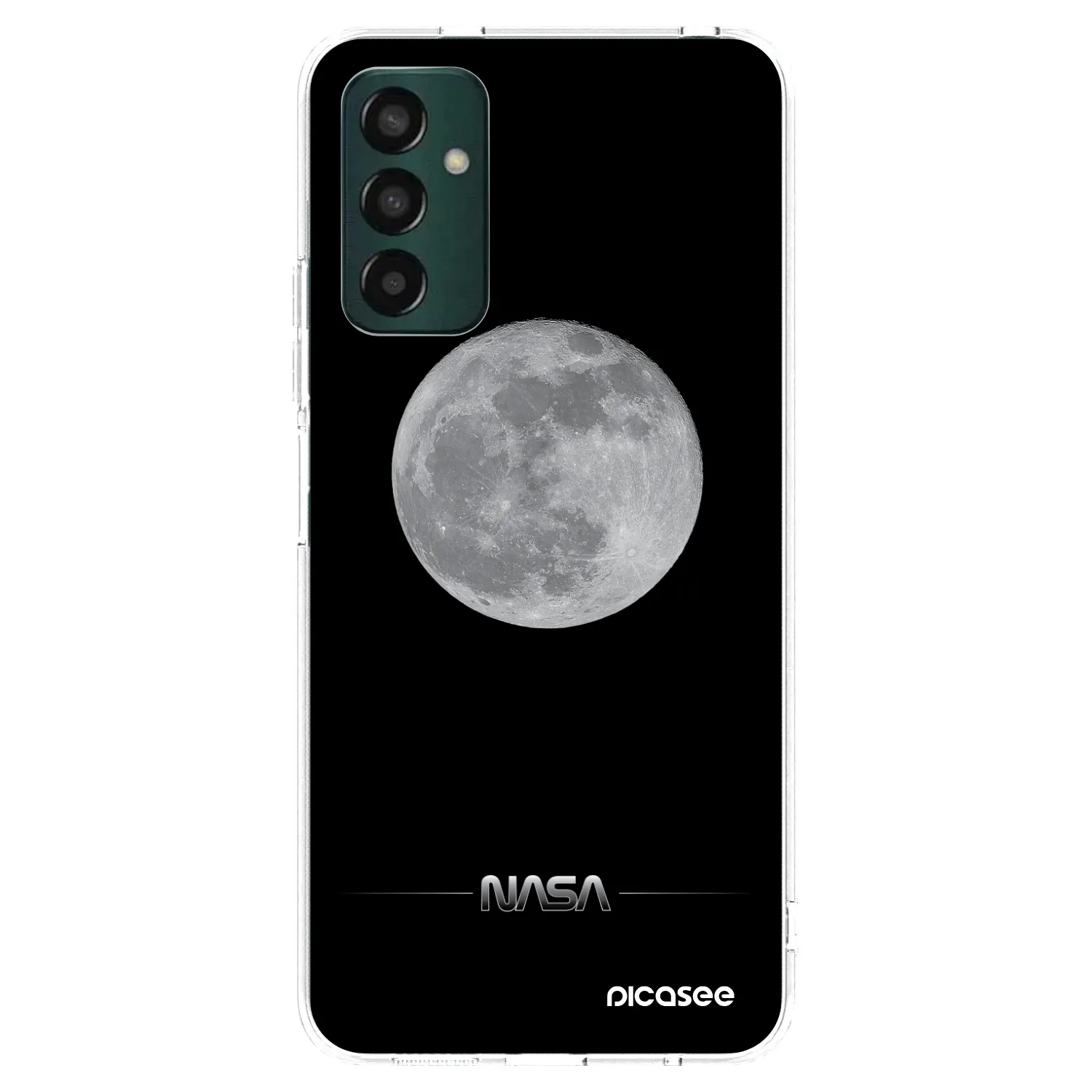 Picasee silikonový průhledný obal pro Samsung Galaxy M13 M135F - Moon Minimal