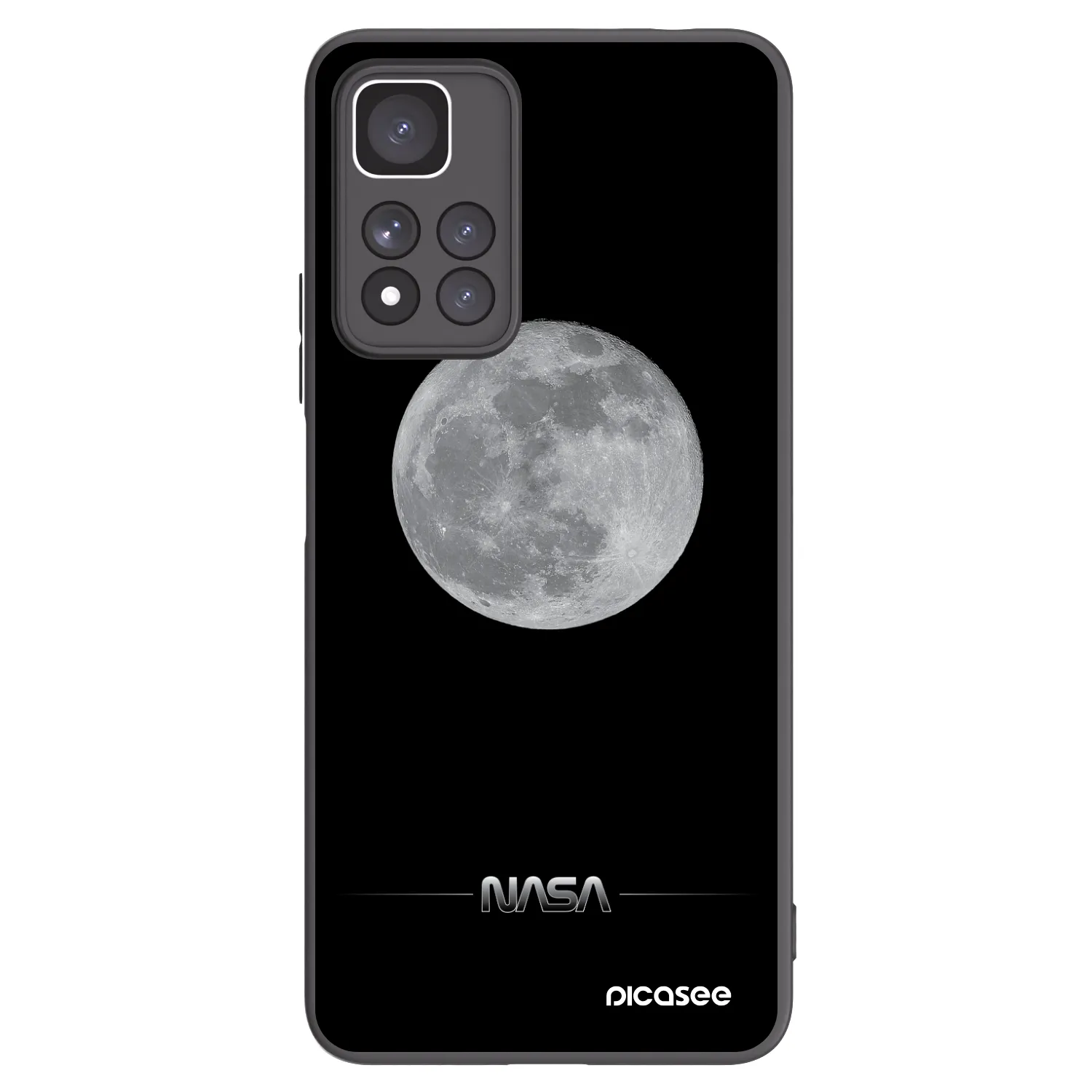 Picasee silikonový černý obal pro Xiaomi Redmi Note 11 Pro+ 5G - Moon Minimal